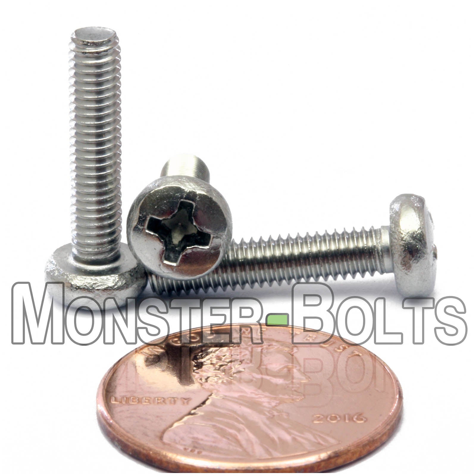 M3.5 Phillips Pan Head Machine screws, A2 Stainless Steel DIN 7985A Coarse Thread