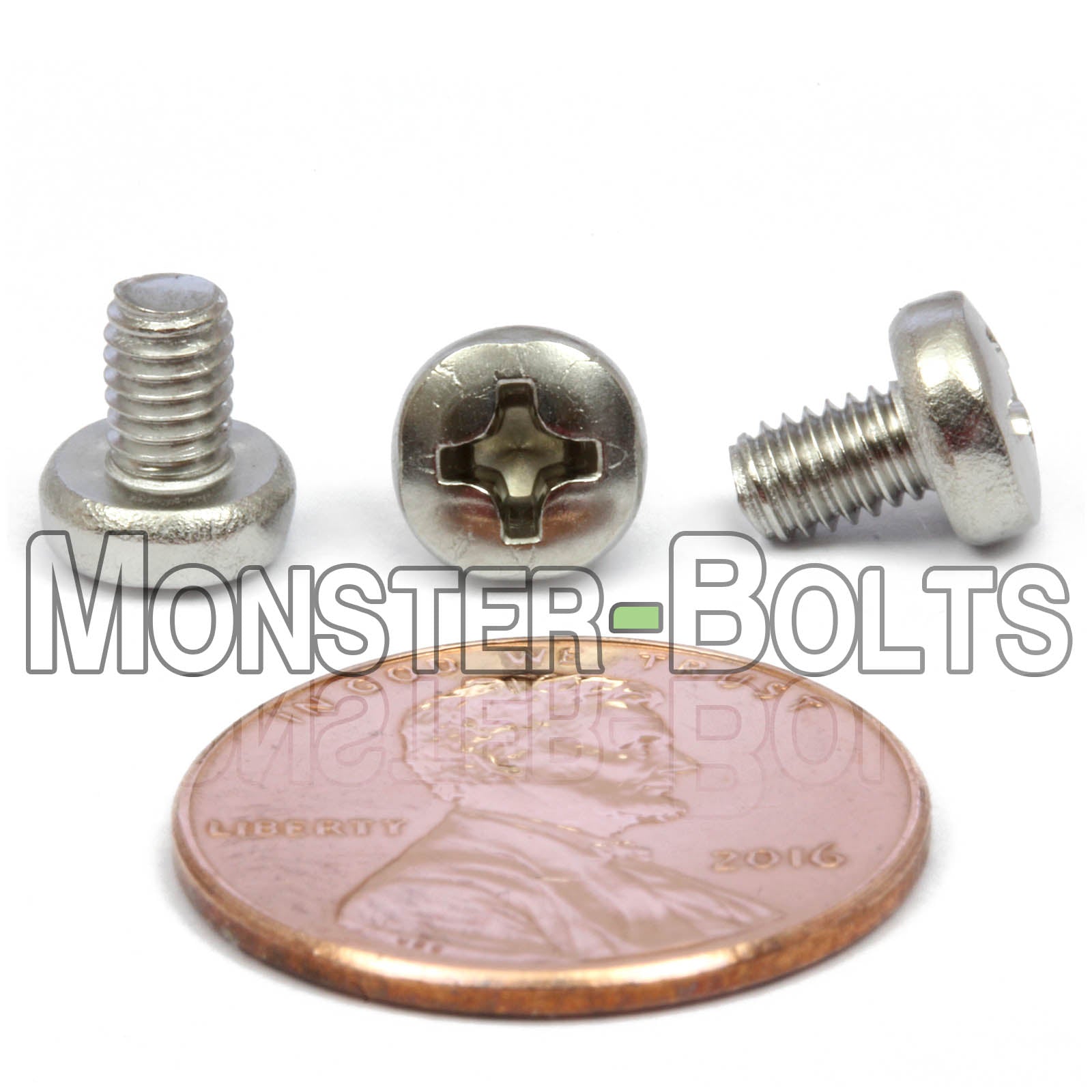 M3.5 Phillips Pan Head Machine screws, A2 Stainless Steel DIN 7985A Coarse Thread