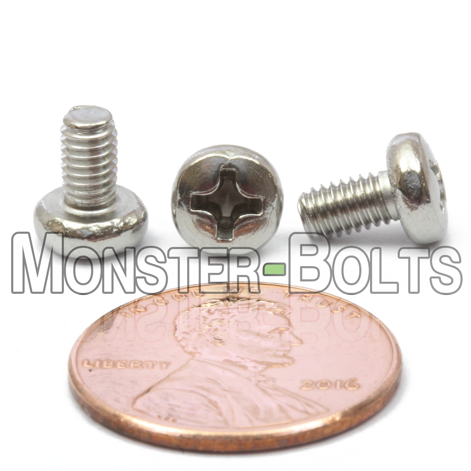 M3.5 Phillips Pan Head Machine screws, A2 Stainless Steel DIN 7985A Coarse Thread