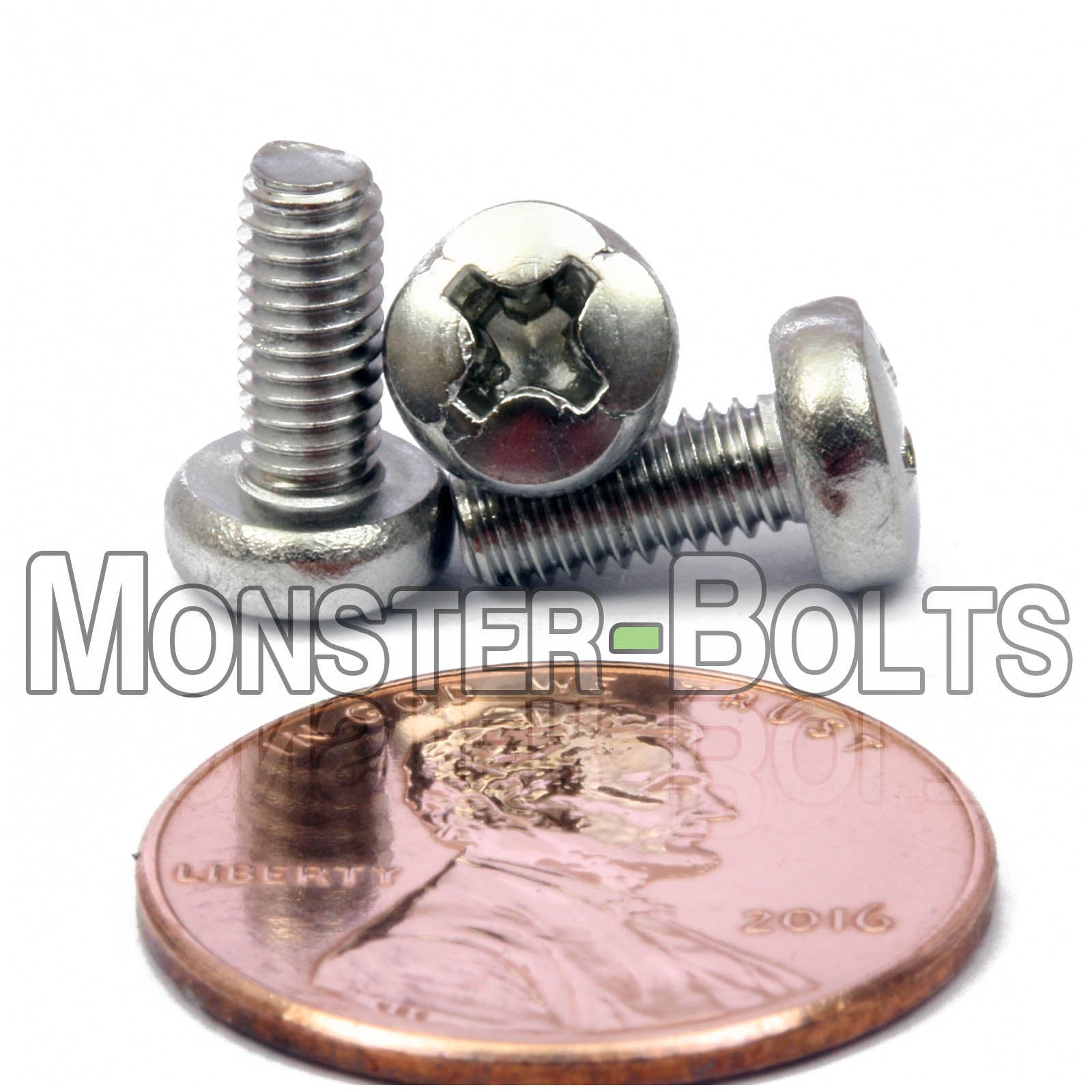 M3.5 Phillips Pan Head Machine screws, A2 Stainless Steel DIN 7985A Coarse Thread