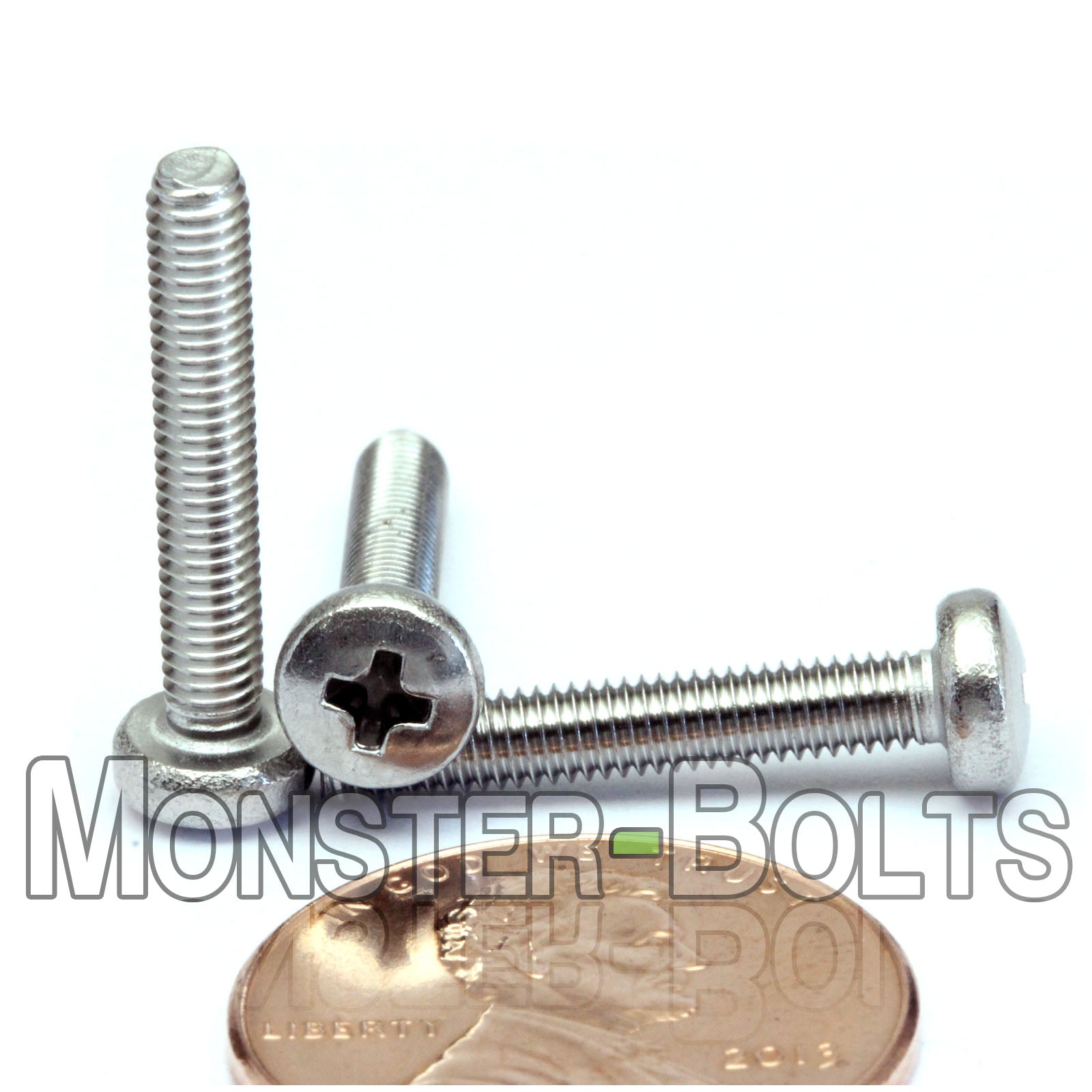 M3 Phillips Pan Head Machine screws, A2 Stainless Steel DIN 7985A Coarse Thread