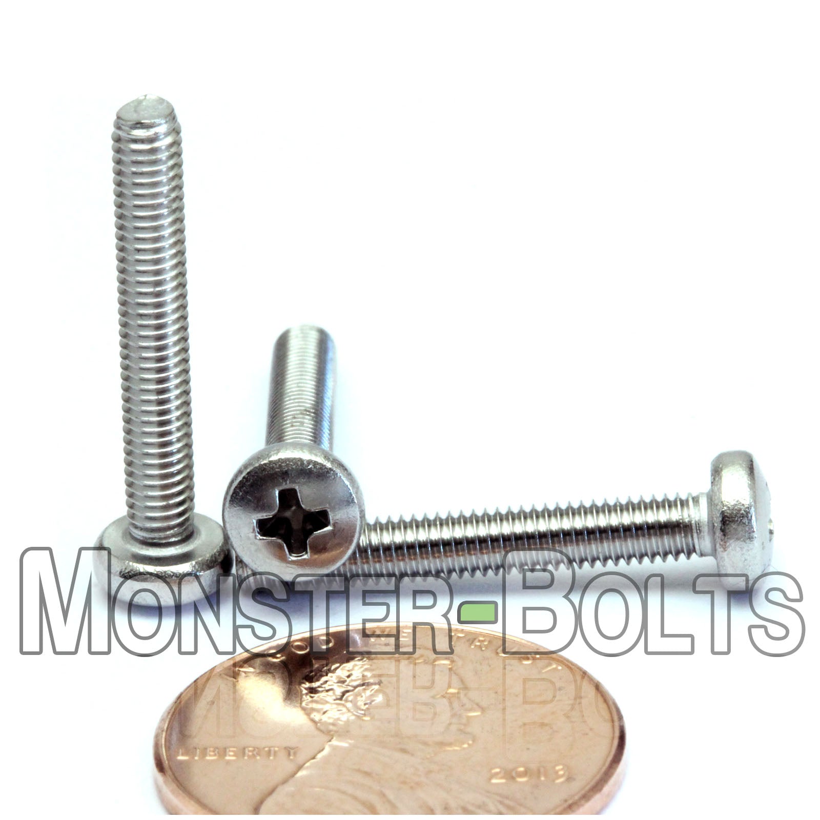 M3 Phillips Pan Head Machine screws, A2 Stainless Steel DIN 7985A Coarse Thread