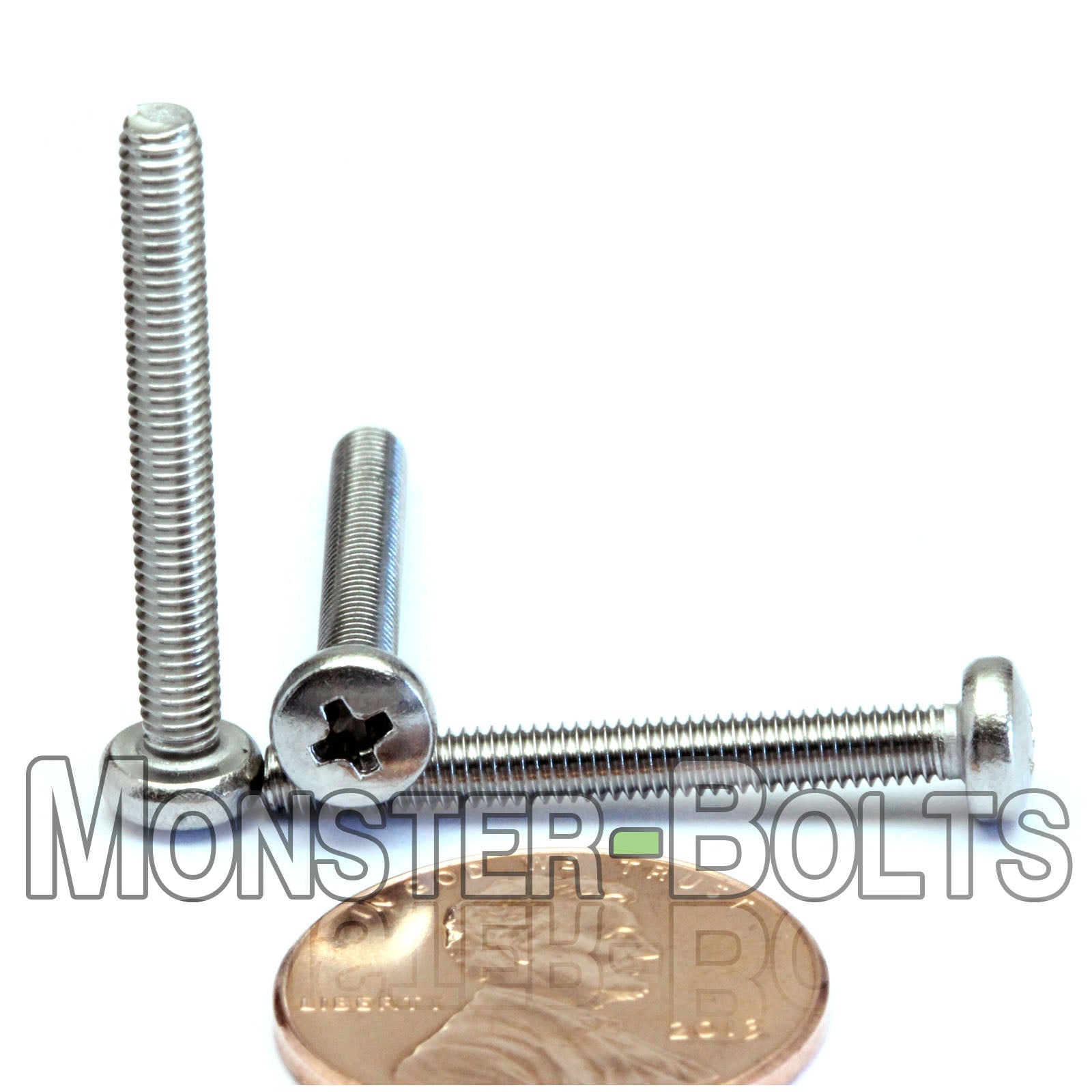 M3 Phillips Pan Head Machine screws, A2 Stainless Steel DIN 7985A Coarse Thread