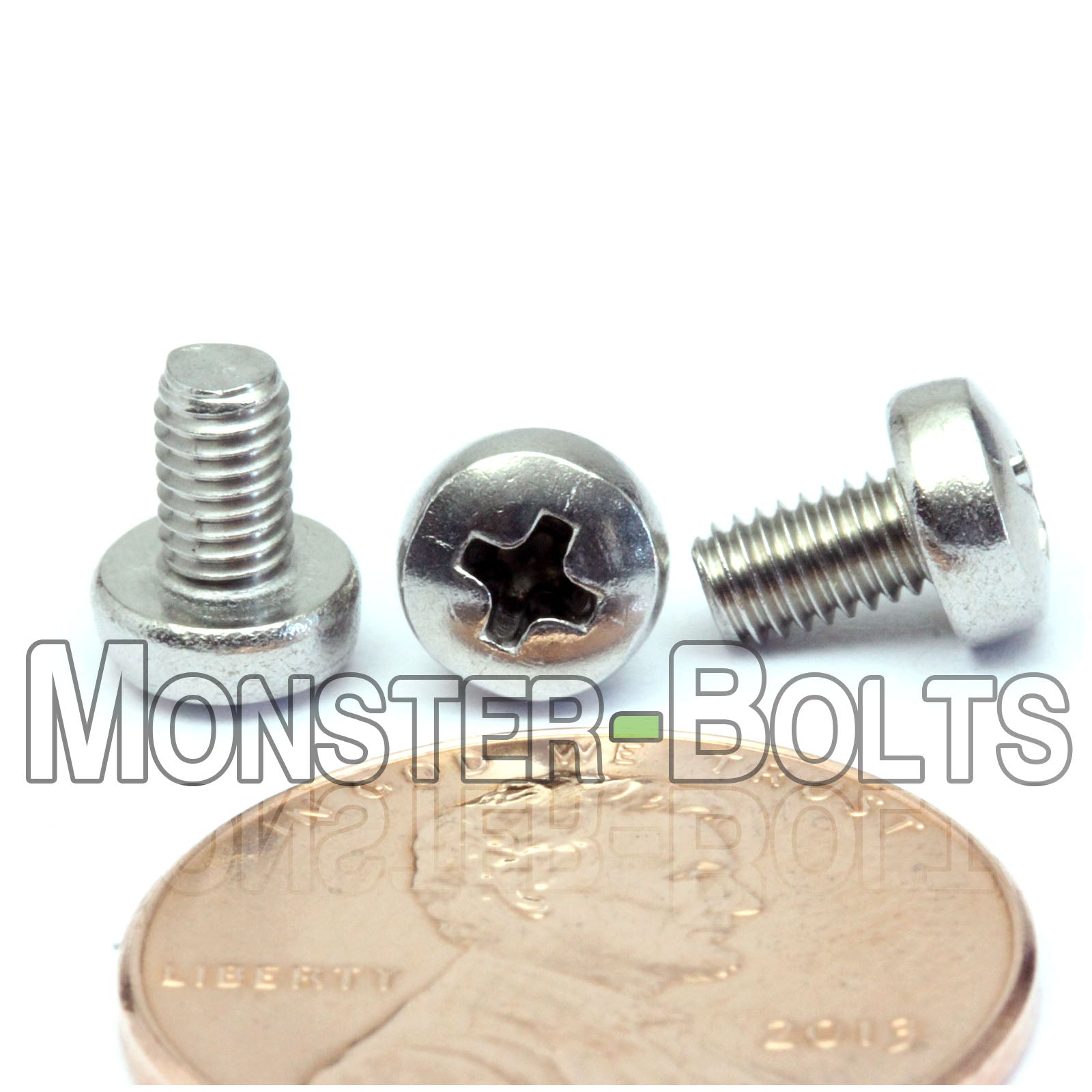 M3 Phillips Pan Head Machine screws, A2 Stainless Steel DIN 7985A Coarse Thread