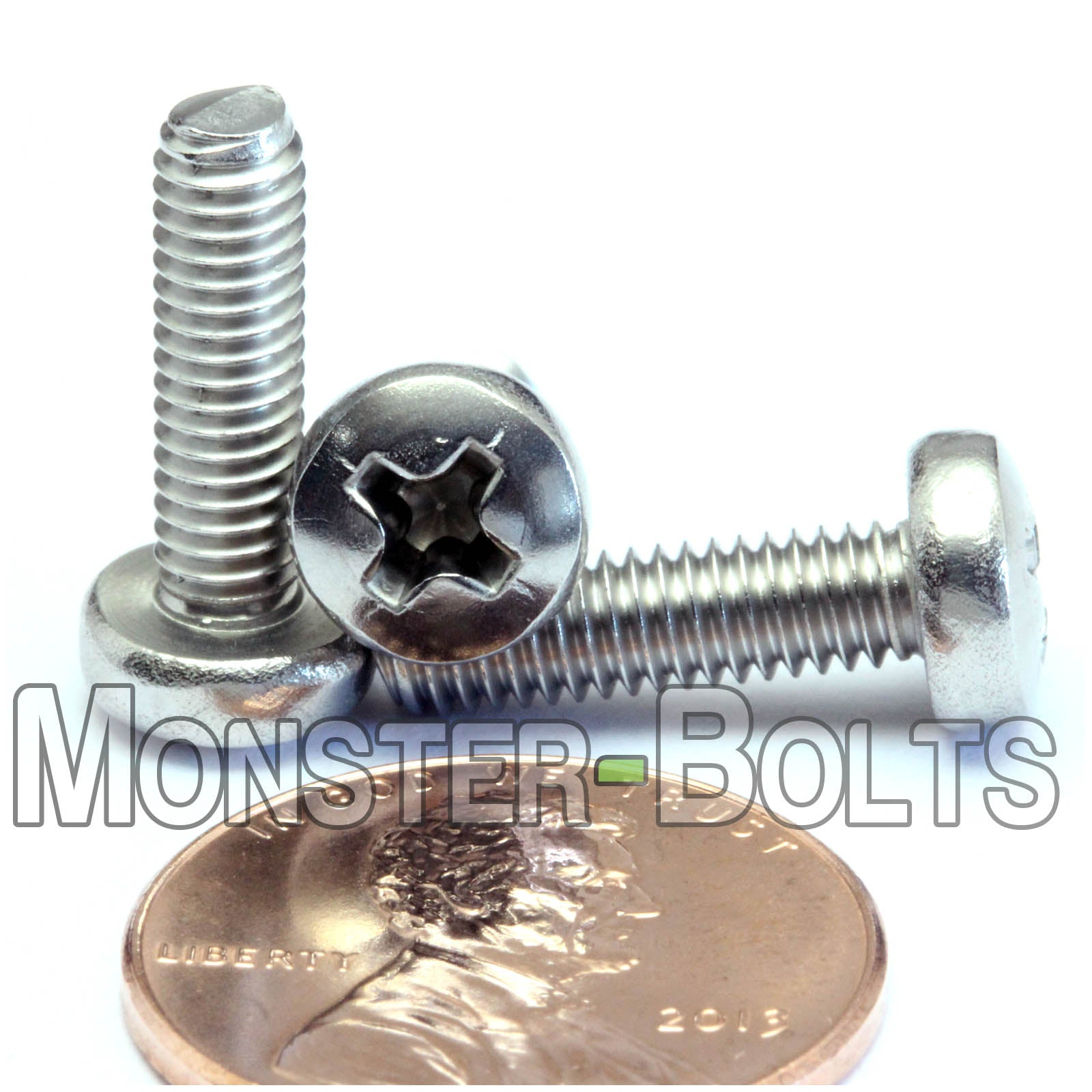 M4 Phillips Pan Head Machine screws, A2 Stainless Steel DIN 7985A Coarse Thread