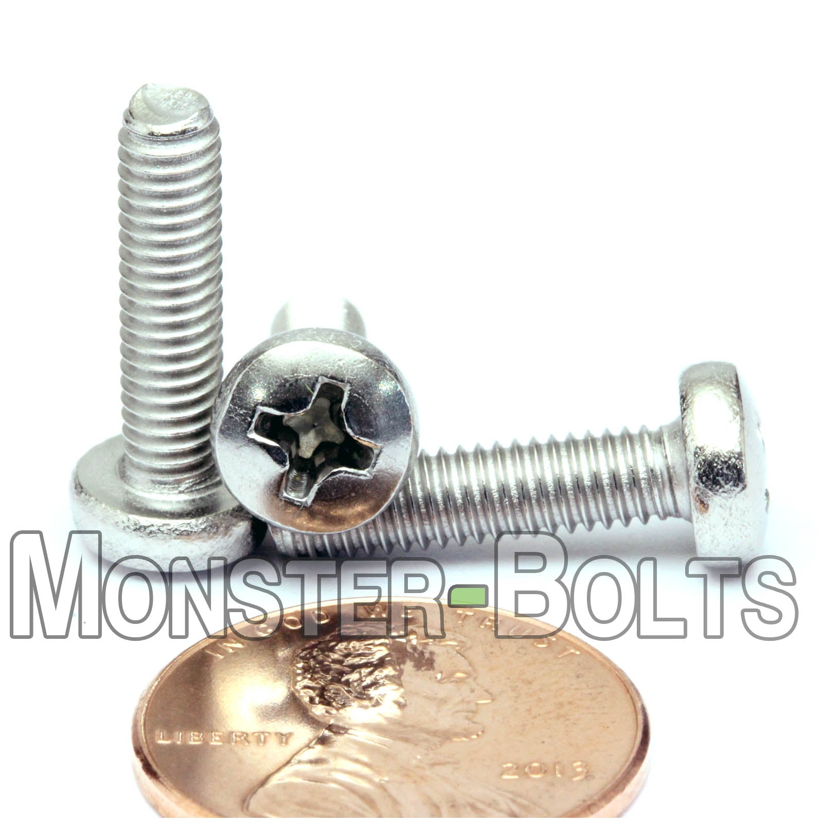 M4 Phillips Pan Head Machine screws, A2 Stainless Steel DIN 7985A Coarse Thread