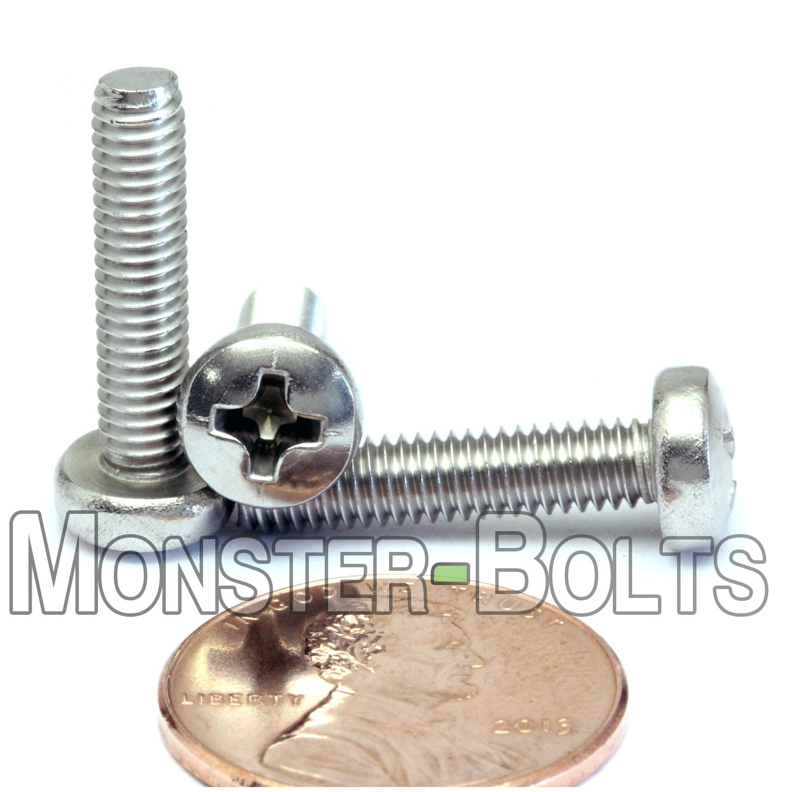 M4 Phillips Pan Head Machine screws, A2 Stainless Steel DIN 7985A Coarse Thread