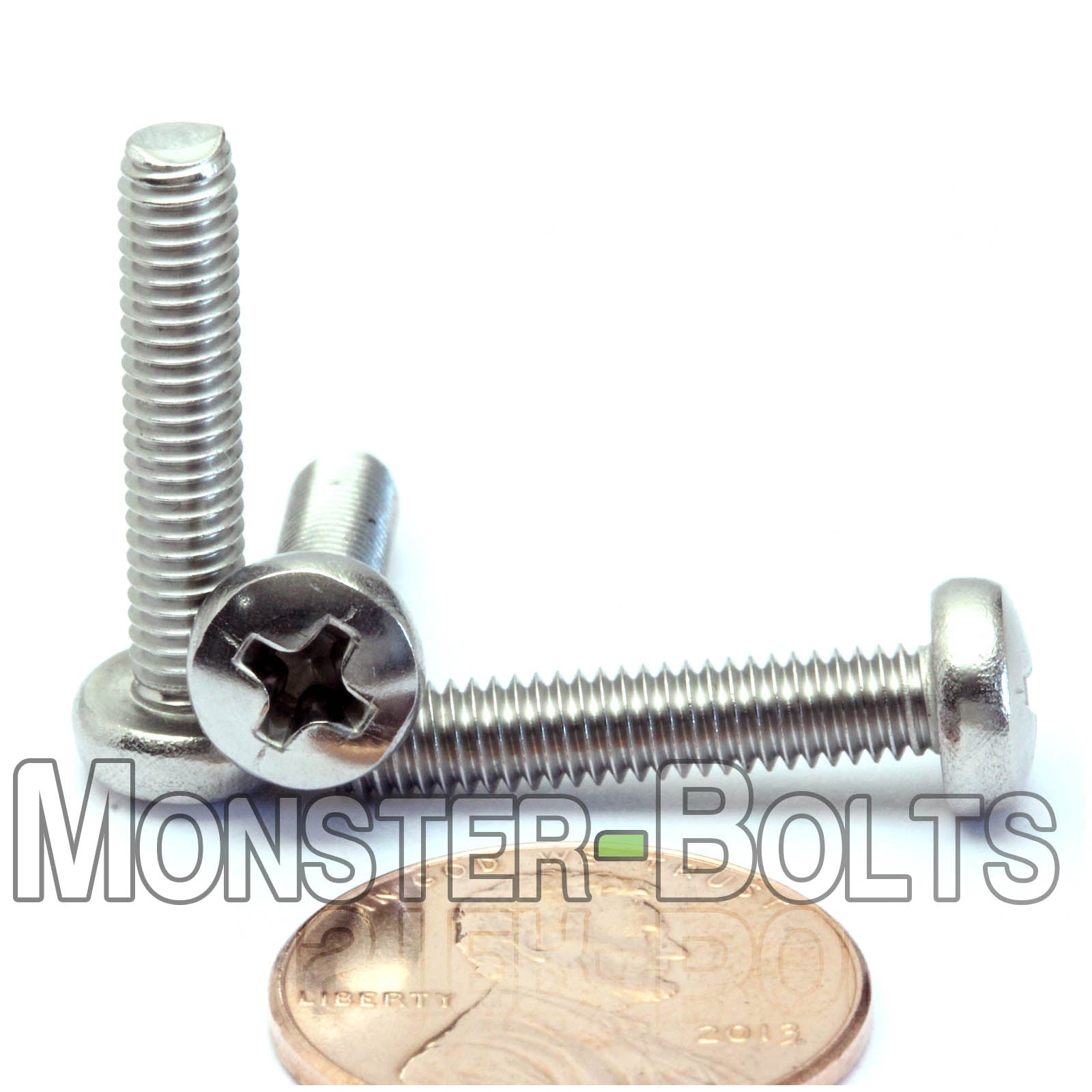 M4 Phillips Pan Head Machine screws, A2 Stainless Steel DIN 7985A Coarse Thread