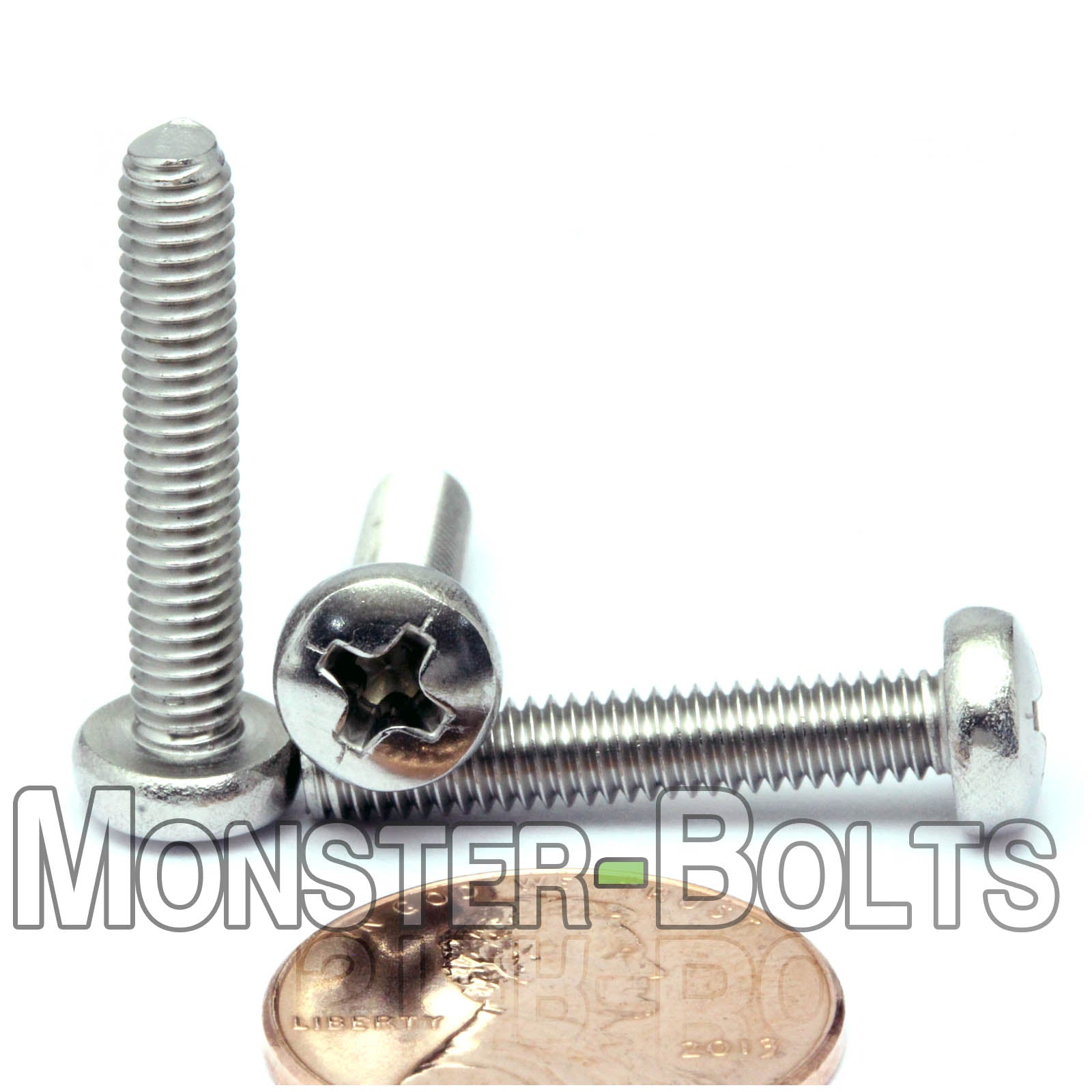 M4 Phillips Pan Head Machine screws, A2 Stainless Steel DIN 7985A Coarse Thread