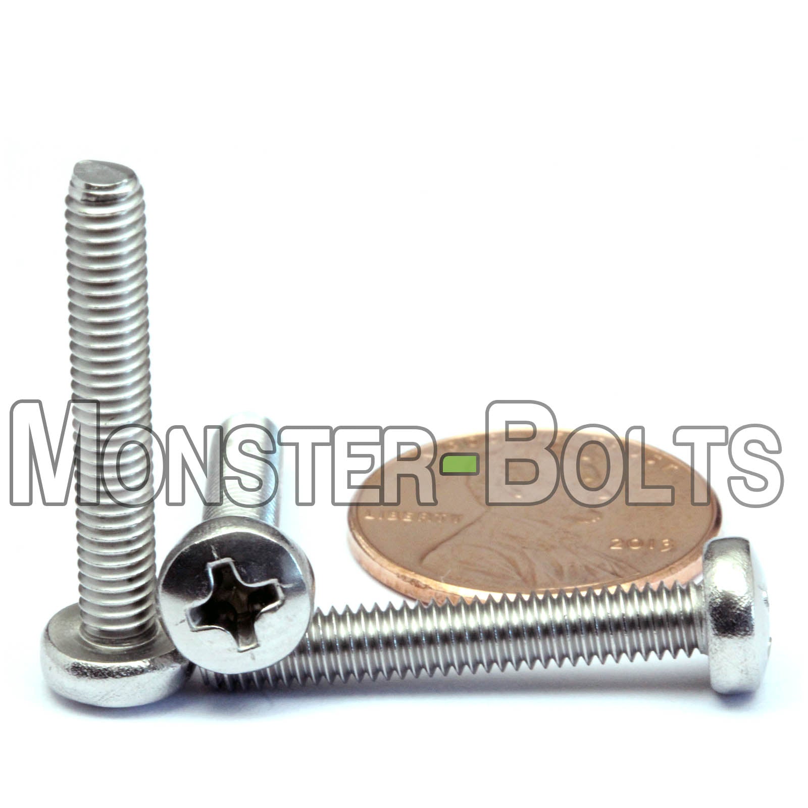 M4 Phillips Pan Head Machine screws, A2 Stainless Steel DIN 7985A Coarse Thread