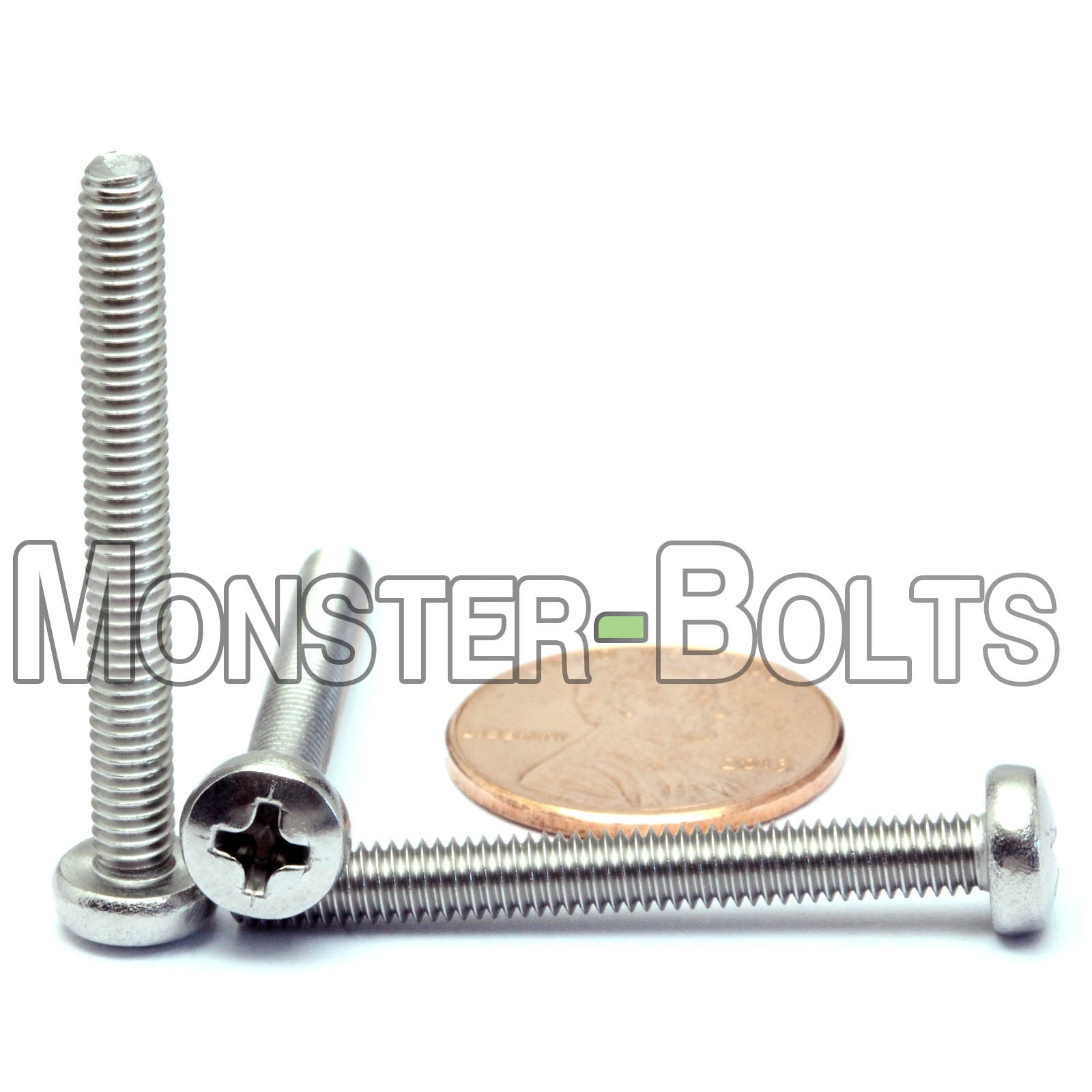 M4 Phillips Pan Head Machine screws, A2 Stainless Steel DIN 7985A Coarse Thread