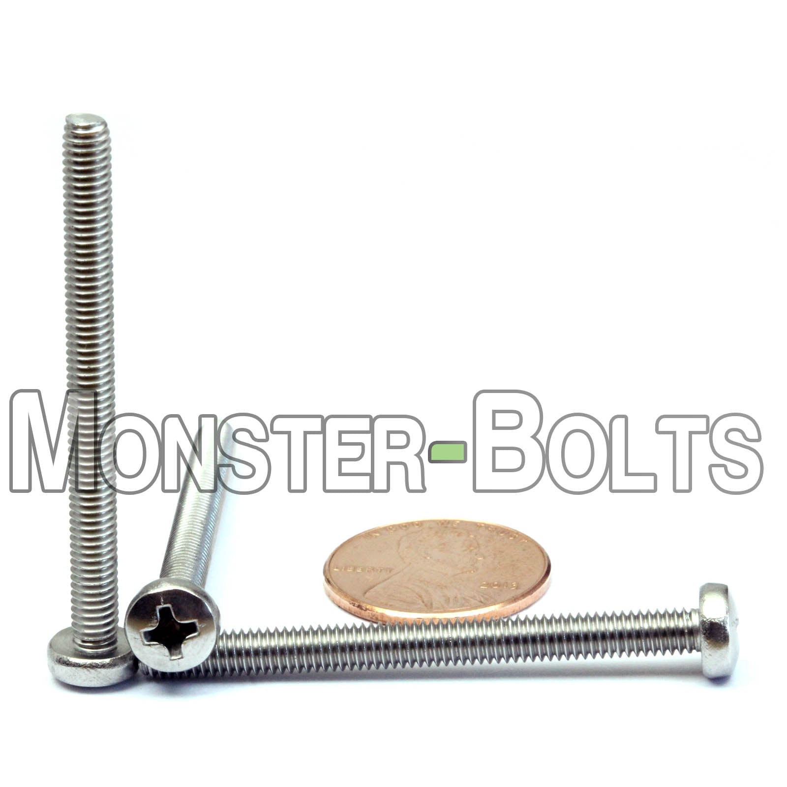 M4 Phillips Pan Head Machine screws, A2 Stainless Steel DIN 7985A Coarse Thread