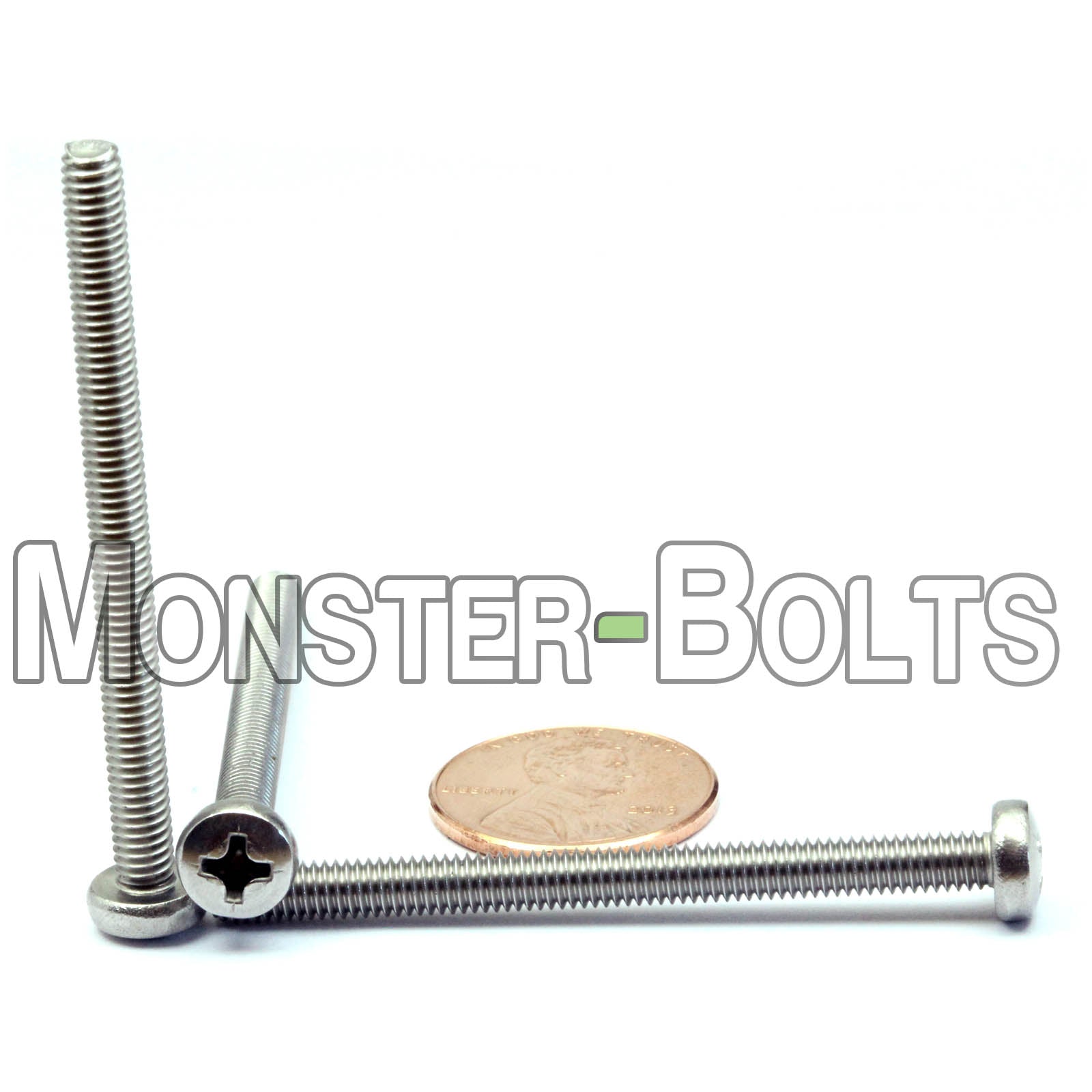 M4 Phillips Pan Head Machine screws, A2 Stainless Steel DIN 7985A Coarse Thread