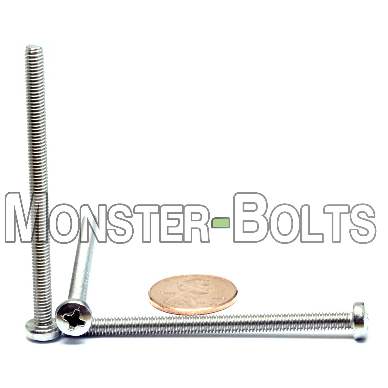 M4 Phillips Pan Head Machine screws, A2 Stainless Steel DIN 7985A Coarse Thread