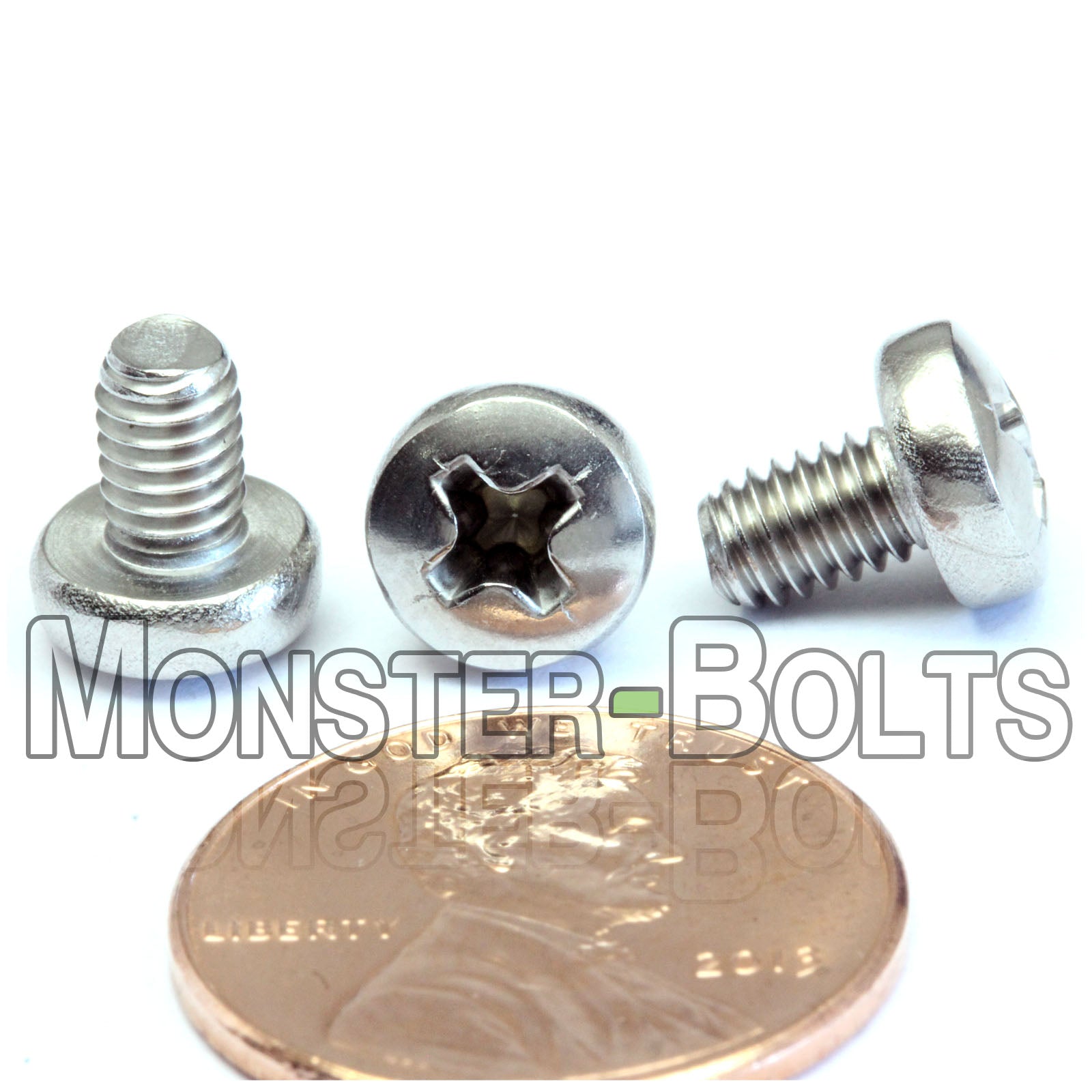 M4 Phillips Pan Head Machine screws, A2 Stainless Steel DIN 7985A Coarse Thread