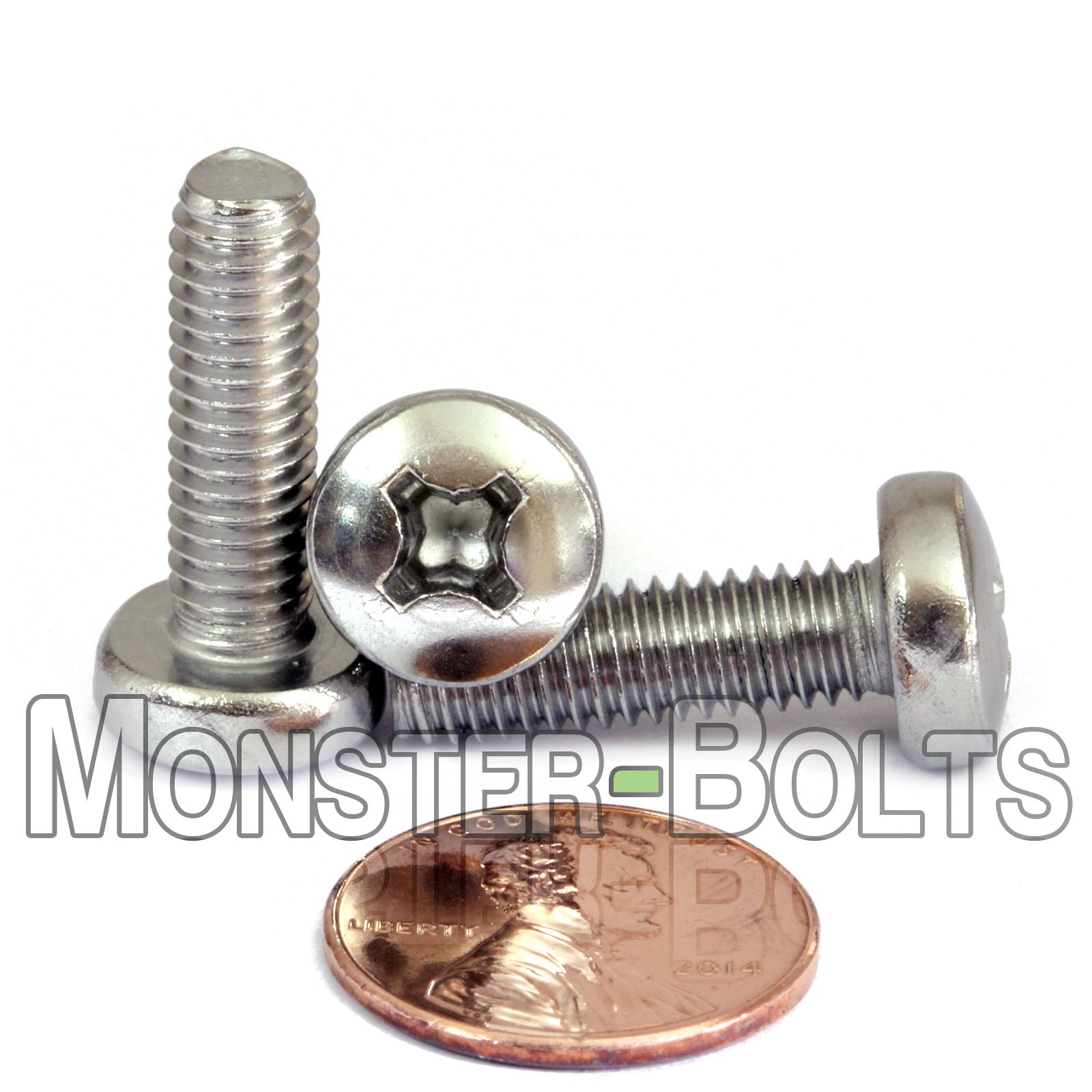 M6 Phillips Pan Head Machine screws, A2 Stainless Steel DIN 7985A Coarse Thread