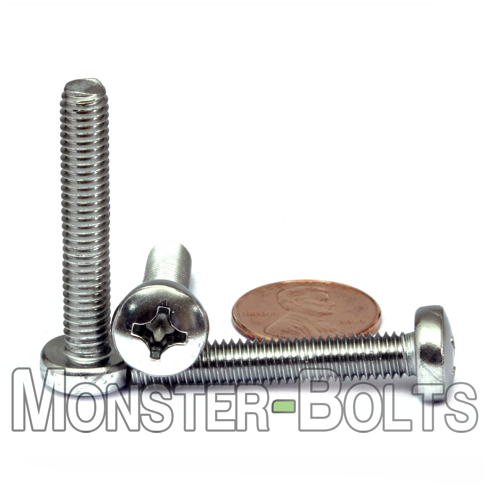 M6 Phillips Pan Head Machine screws, A2 Stainless Steel DIN 7985A Coarse Thread