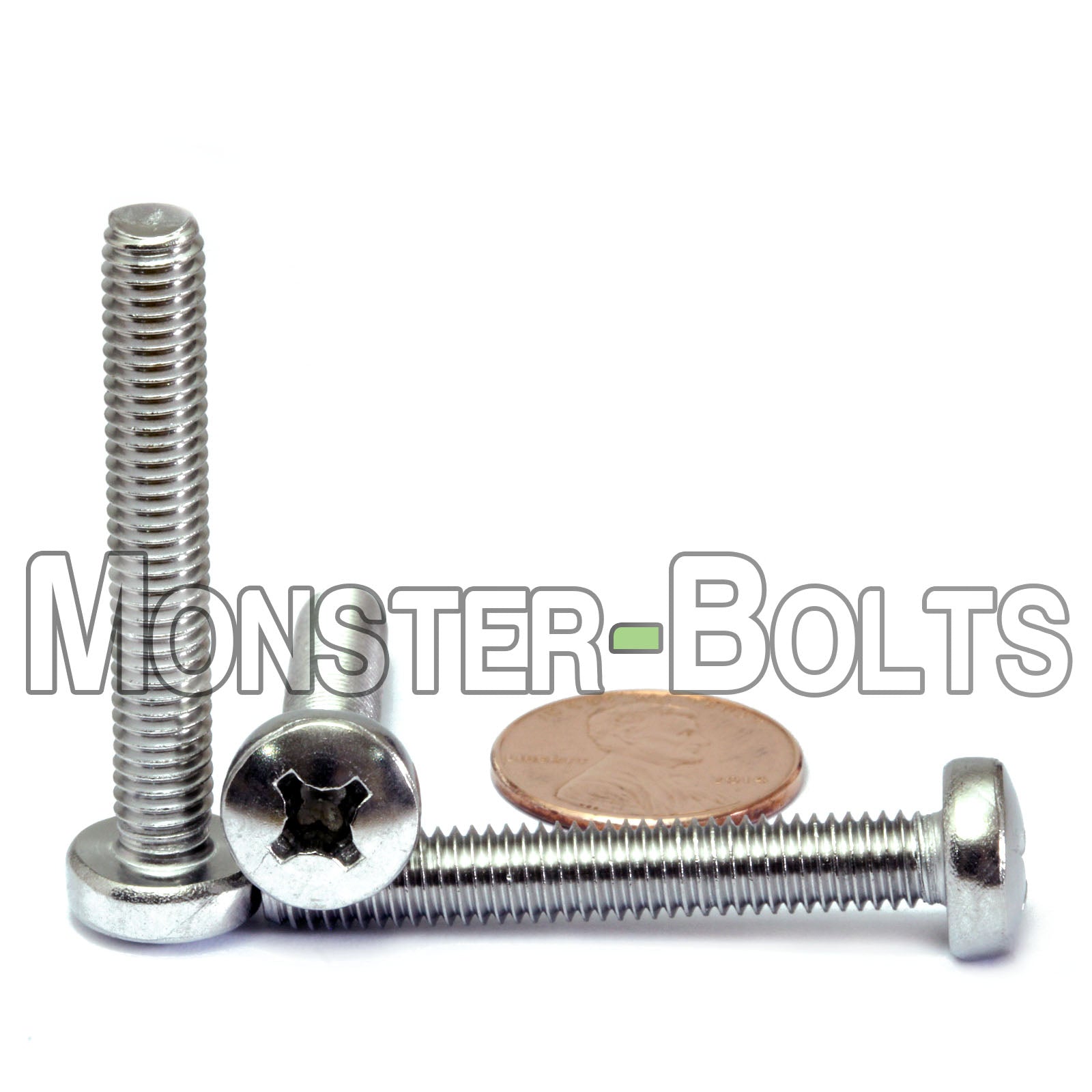 M6 Phillips Pan Head Machine screws, A2 Stainless Steel DIN 7985A Coarse Thread