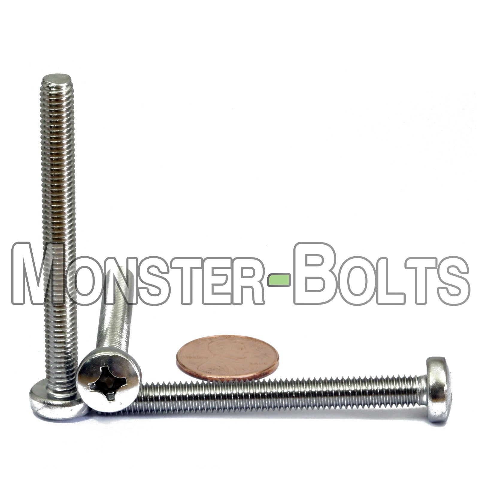 M6 Phillips Pan Head Machine screws, A2 Stainless Steel DIN 7985A Coarse Thread