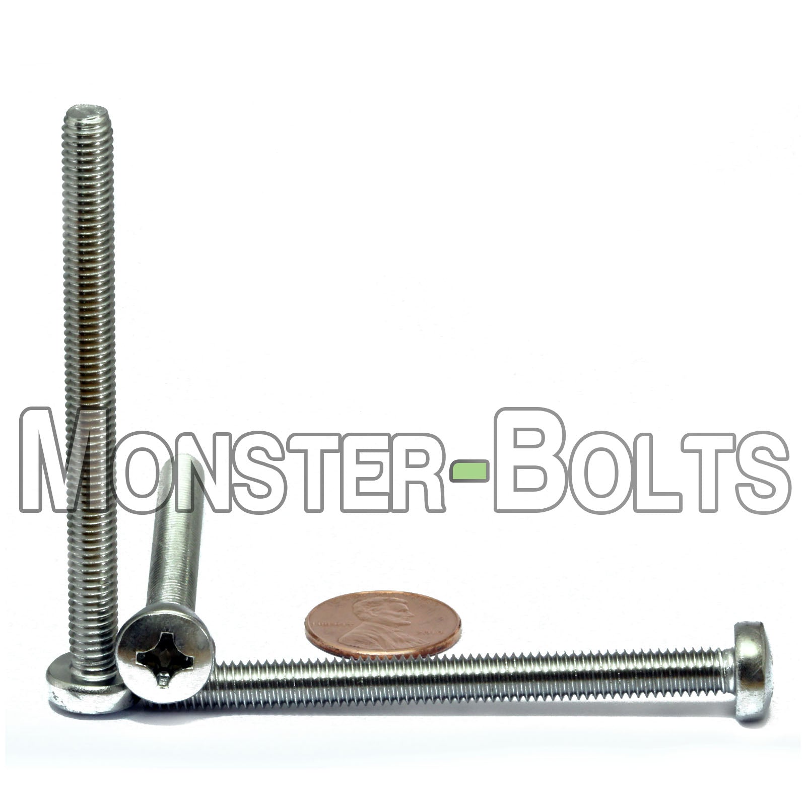 M6 Phillips Pan Head Machine screws, A2 Stainless Steel DIN 7985A Coarse Thread