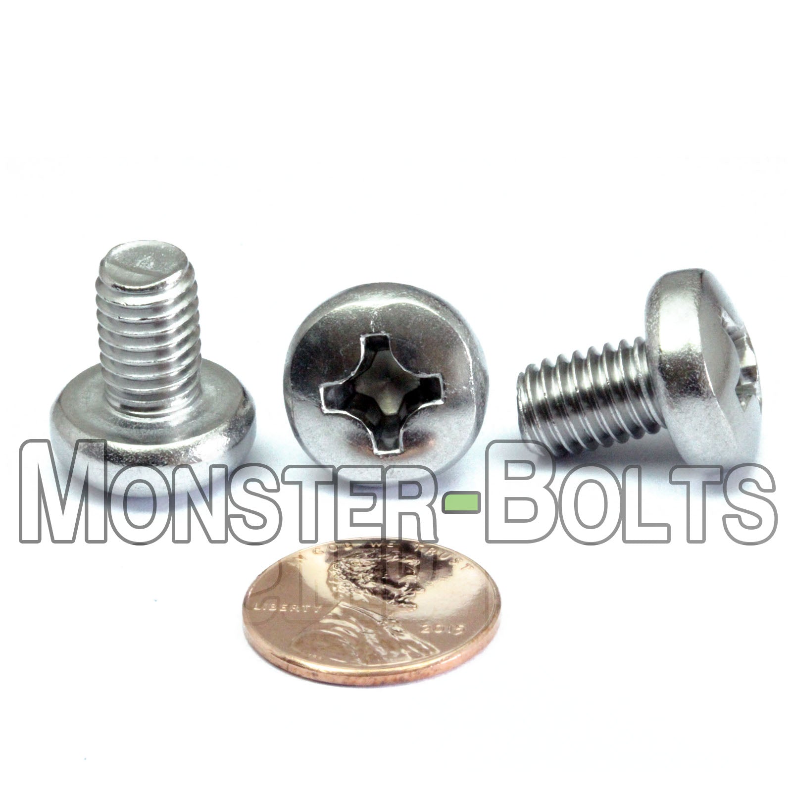 M8 Phillips Pan Head Machine screws, A2 Stainless Steel DIN 7985A Coarse Thread