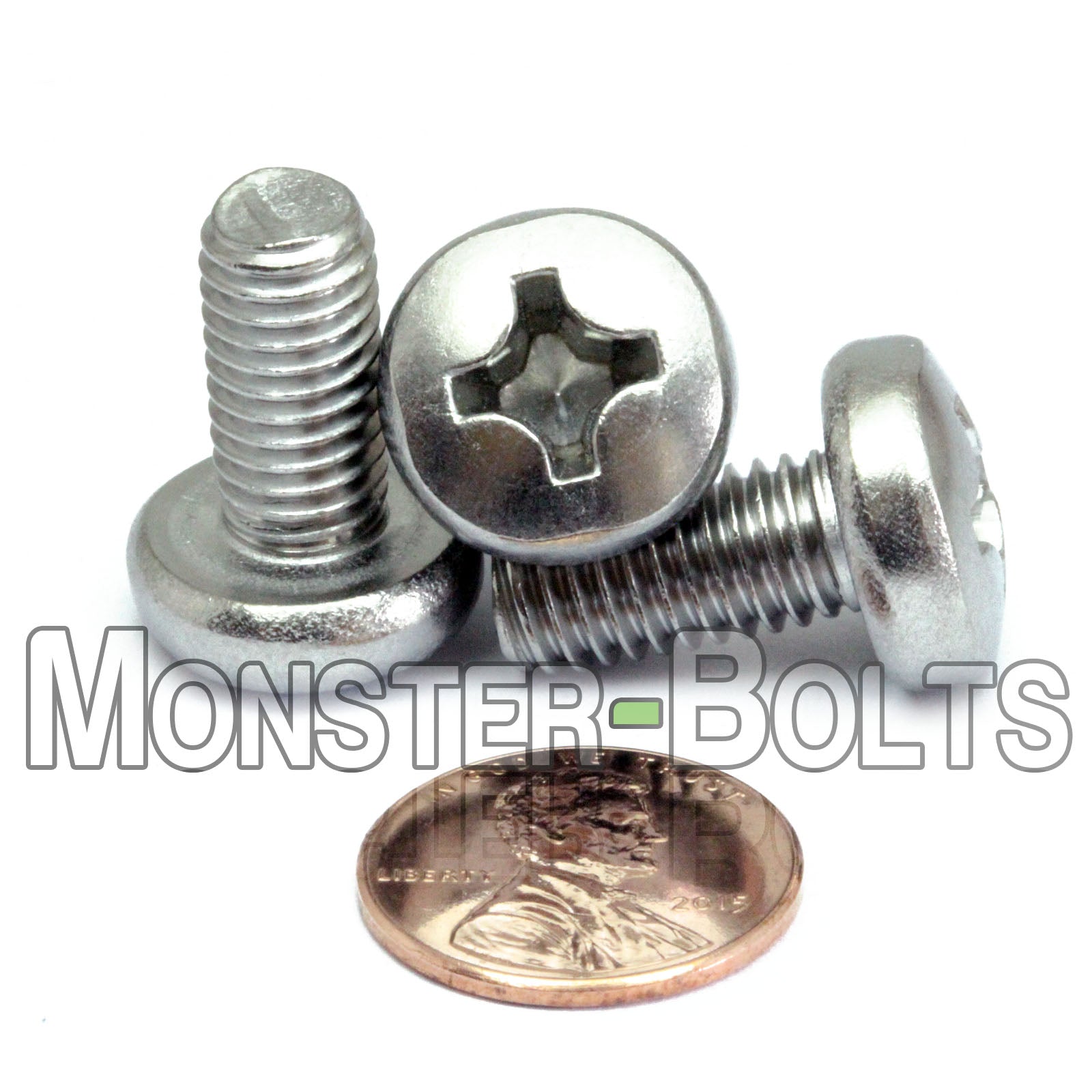 M8 Phillips Pan Head Machine screws, A2 Stainless Steel DIN 7985A Coarse Thread