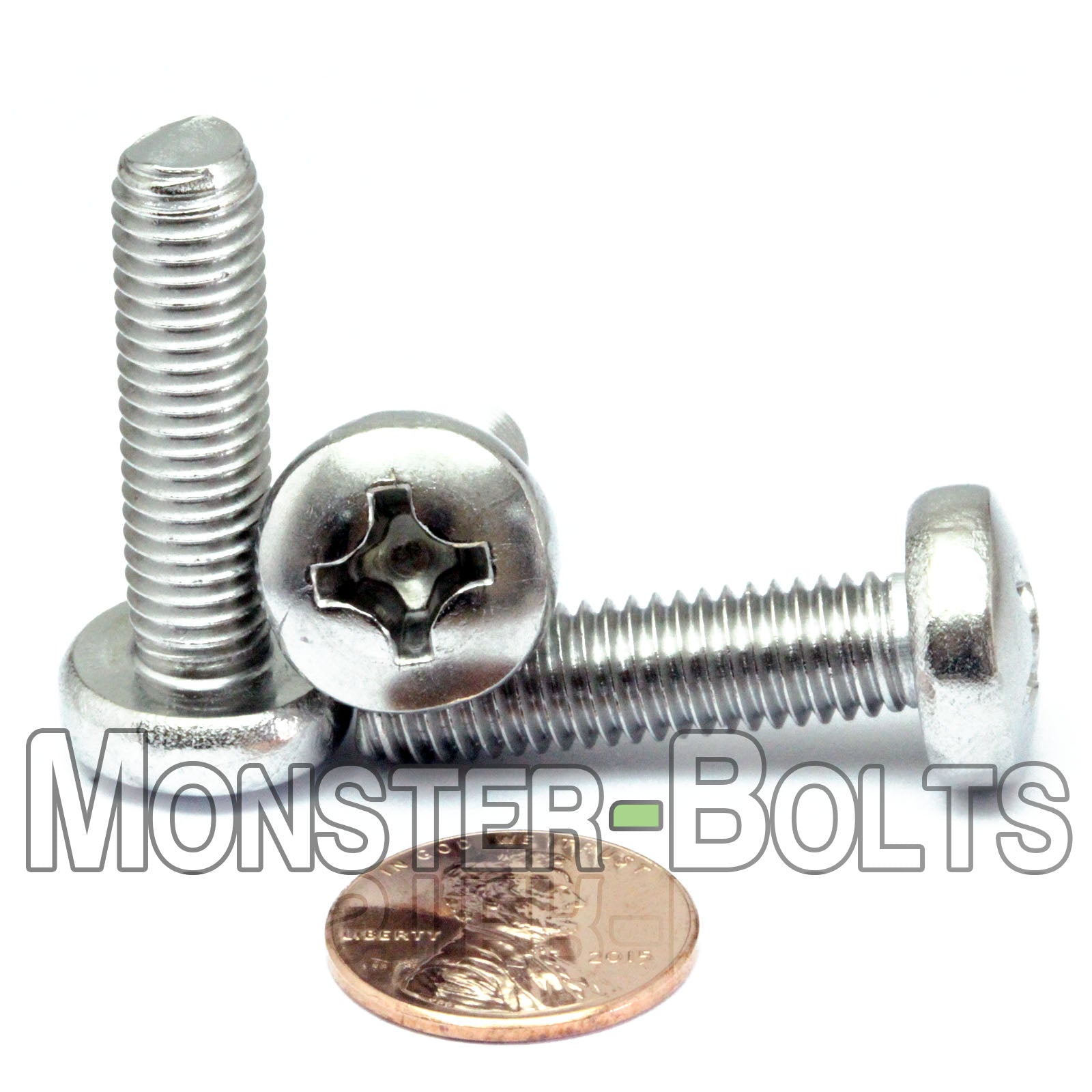 M8 Phillips Pan Head Machine screws, A2 Stainless Steel DIN 7985A Coarse Thread