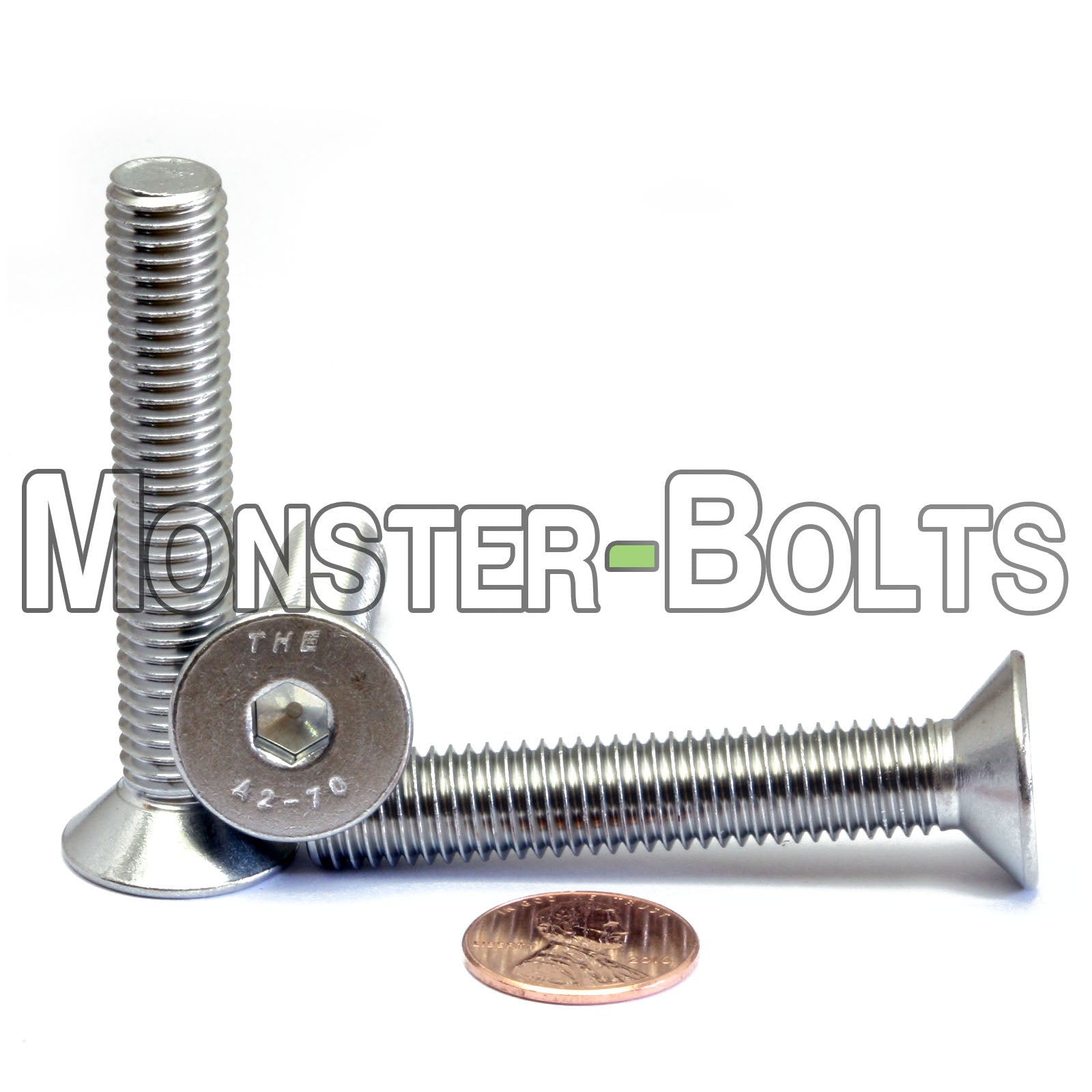 M10 Flat Head Socket Cap screws, Stainless Steel A2 (18-8)