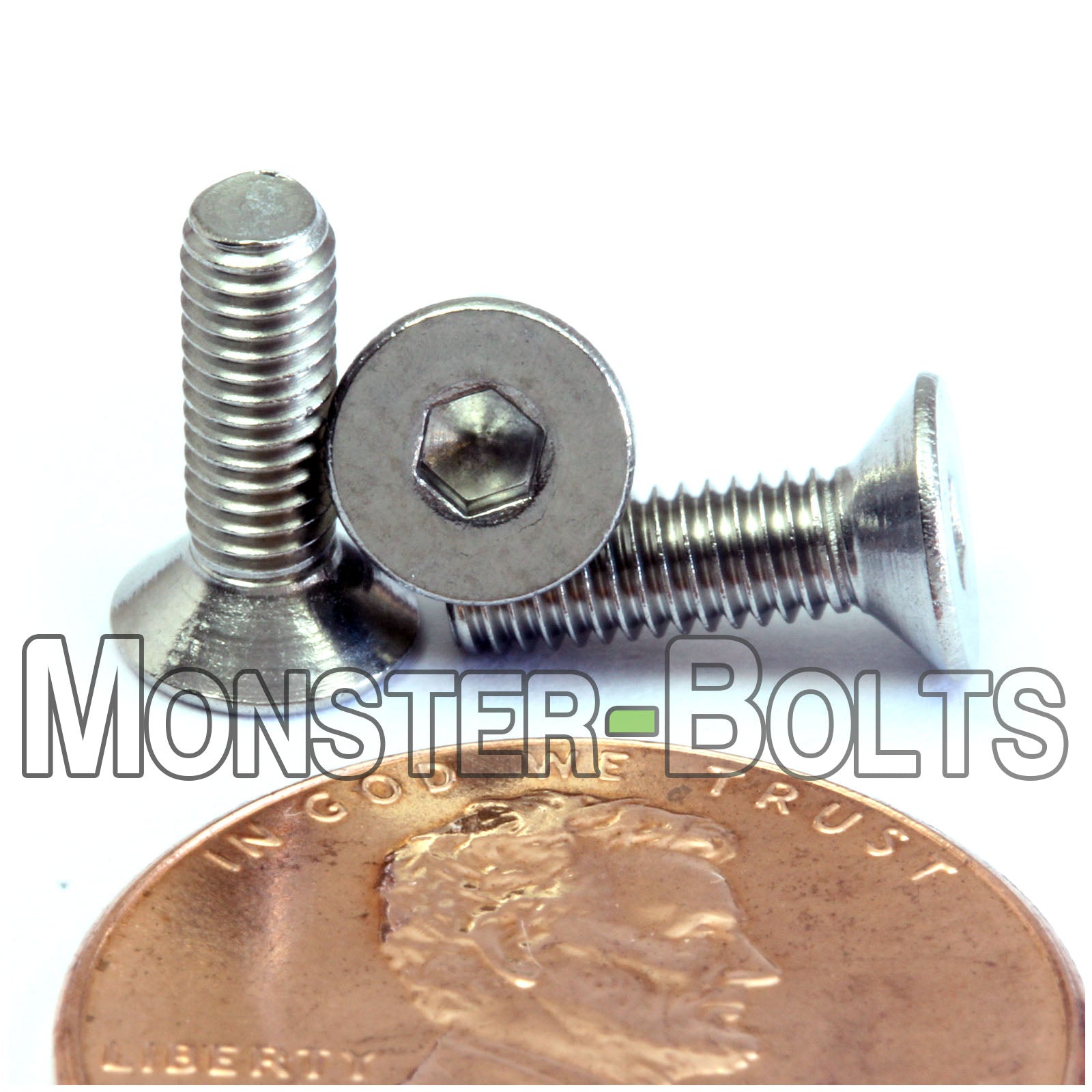 M3 Flat Head Socket Cap screws, Stainless Steel A2 (18-8)