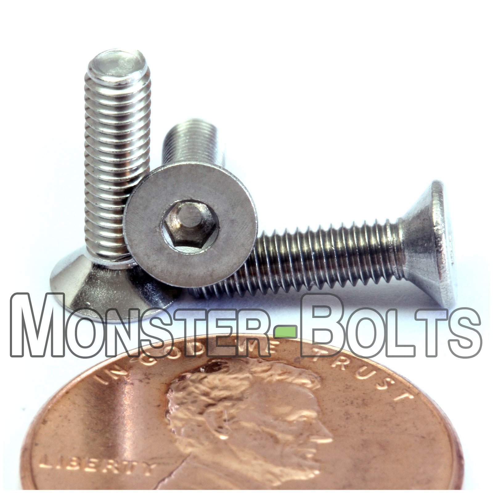 M3 Flat Head Socket Cap screws, Stainless Steel A2 (18-8)