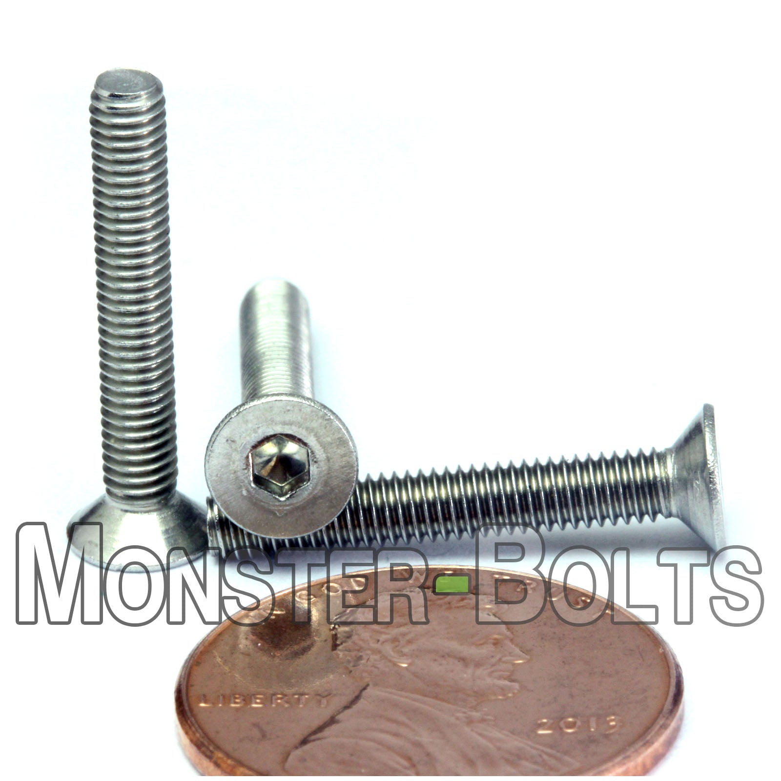 M3 Flat Head Socket Cap screws, Stainless Steel A2 (18-8)