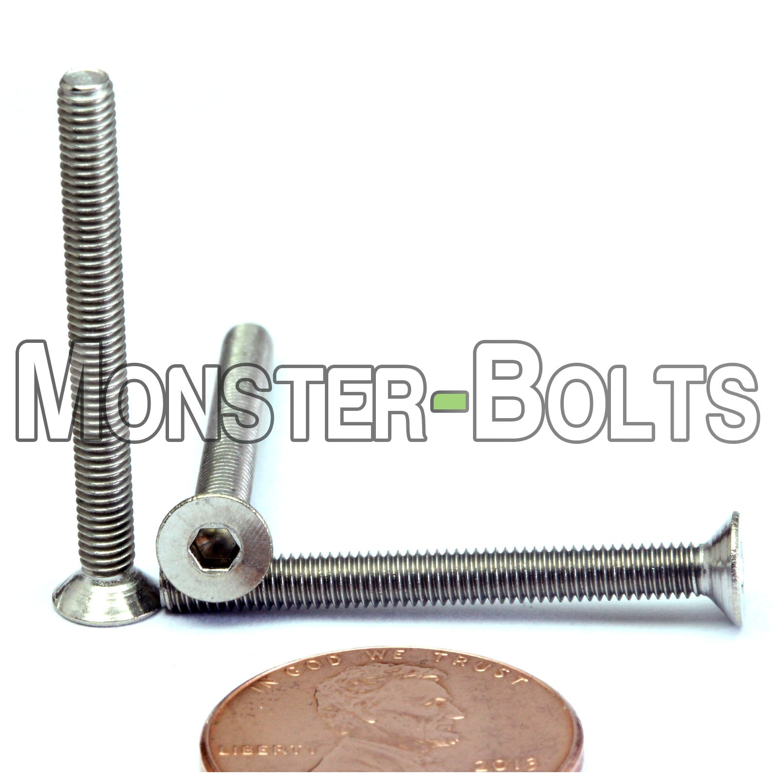 M3 Flat Head Socket Cap screws, Stainless Steel A2 (18-8)