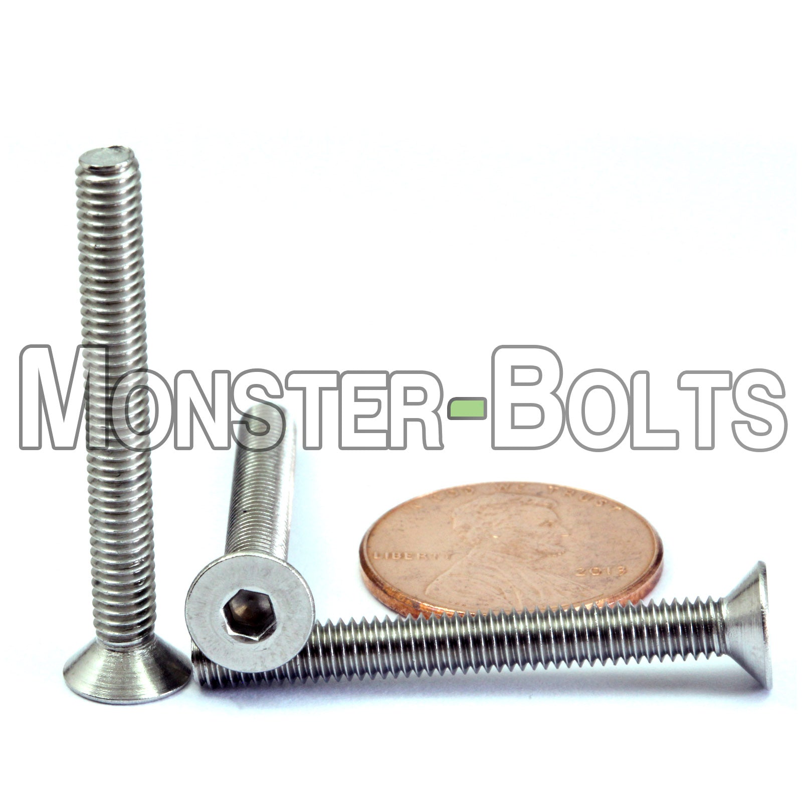 M4 Flat Head Socket Cap screws, Stainless Steel A2 (18-8)