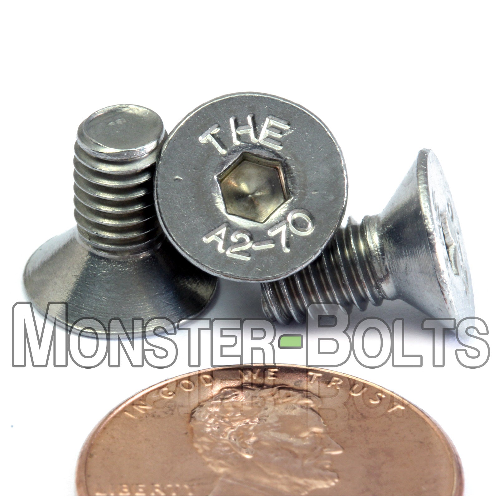 M5 Flat Head Socket Cap screws, Stainless Steel A2 (18-8)