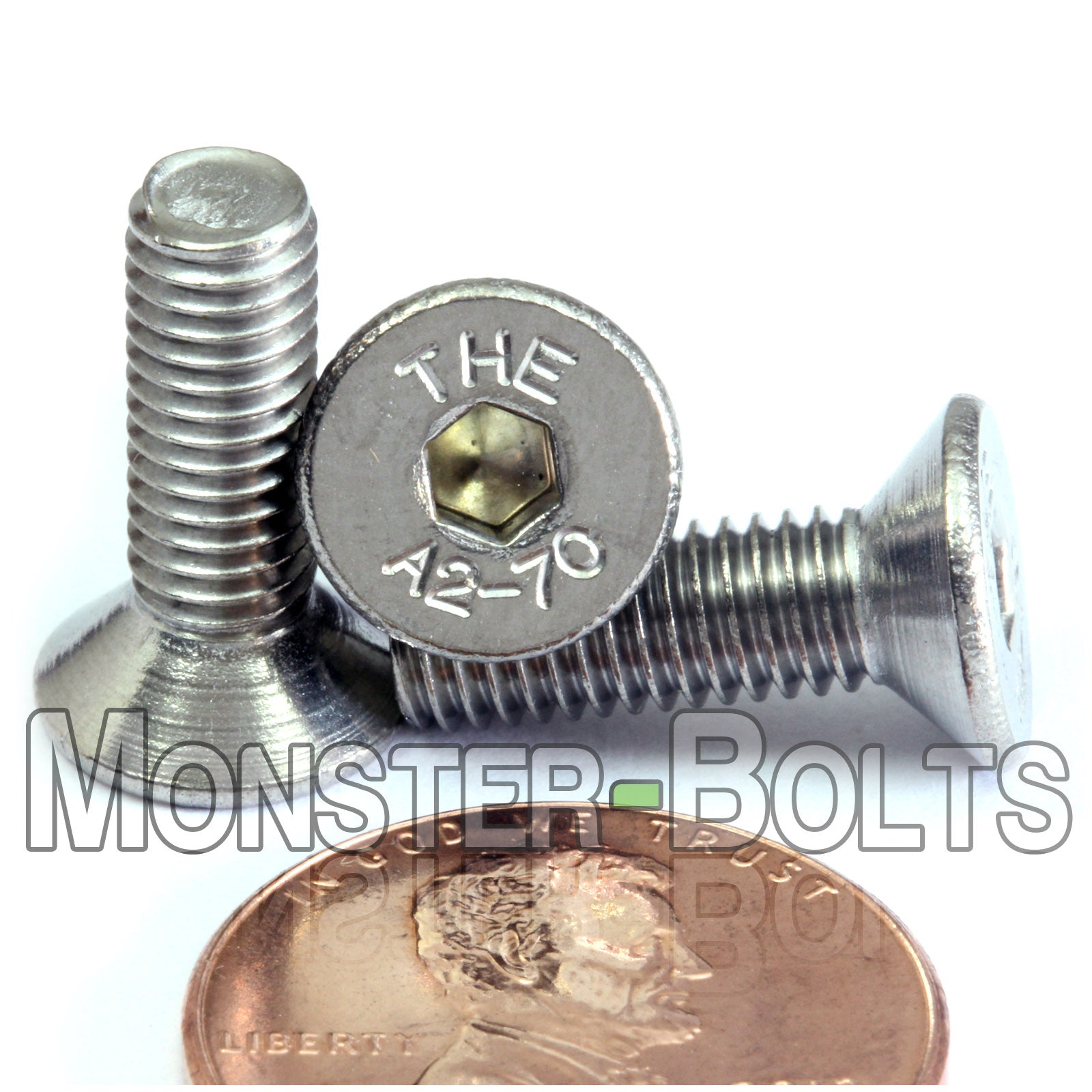 M5 Flat Head Socket Cap screws, Stainless Steel A2 (18-8)