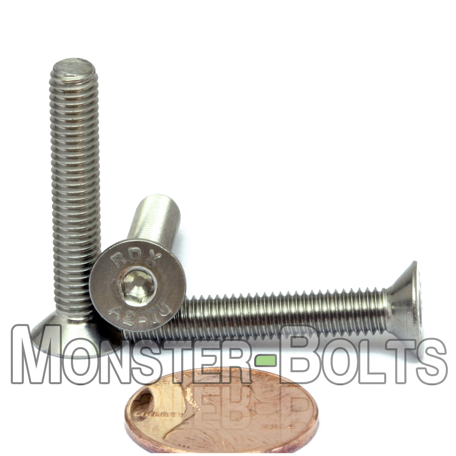 M5 Flat Head Socket Cap screws, Stainless Steel A2 (18-8)