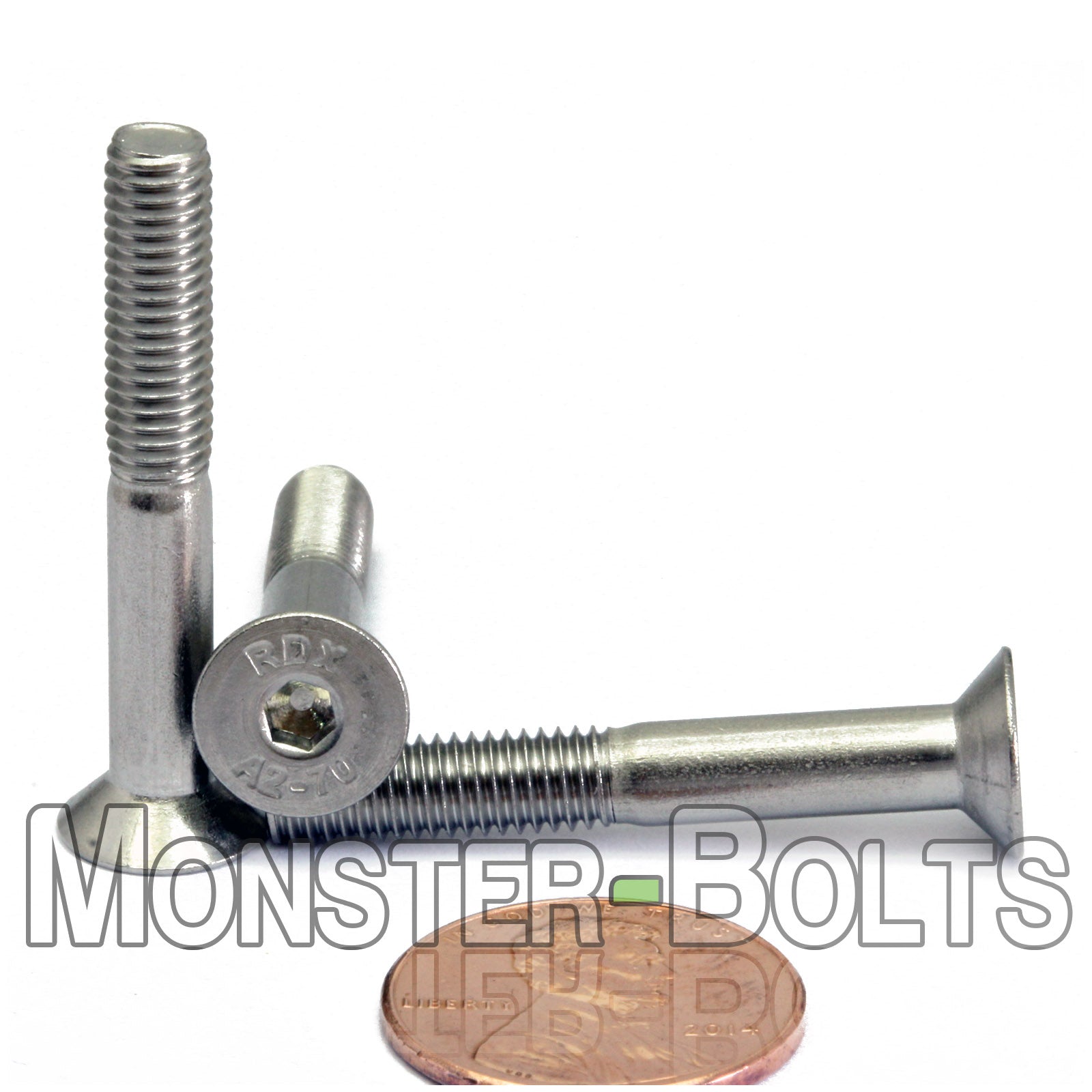 M5 Flat Head Socket Cap screws, Stainless Steel A2 (18-8)