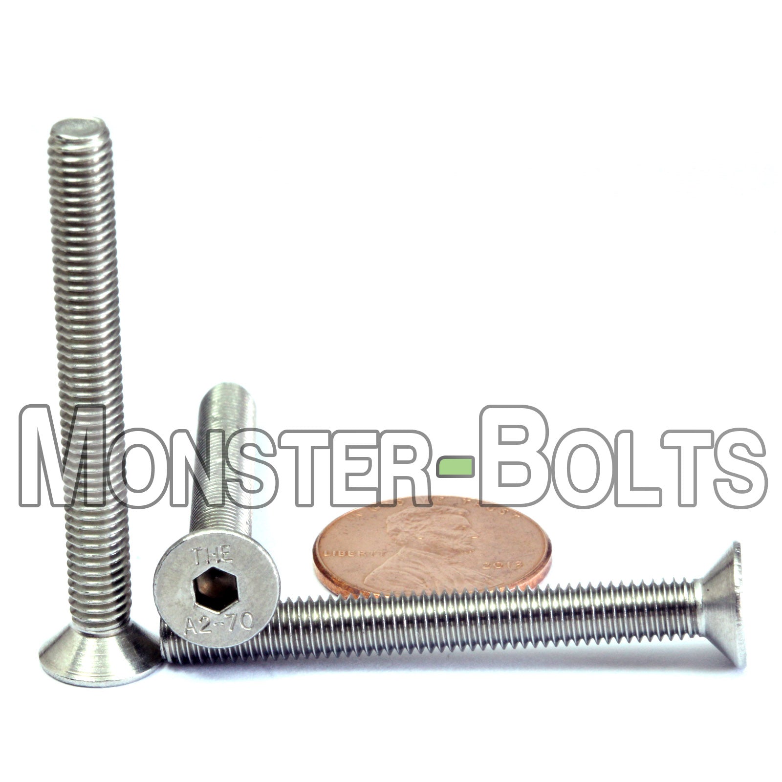 M5 Flat Head Socket Cap screws, Stainless Steel A2 (18-8)