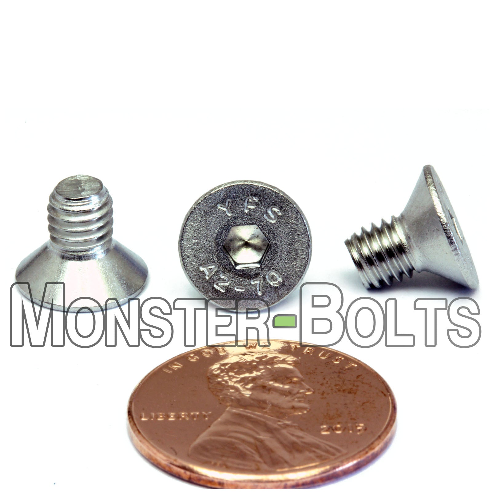 M5 Flat Head Socket Cap screws, Stainless Steel A2 (18-8)