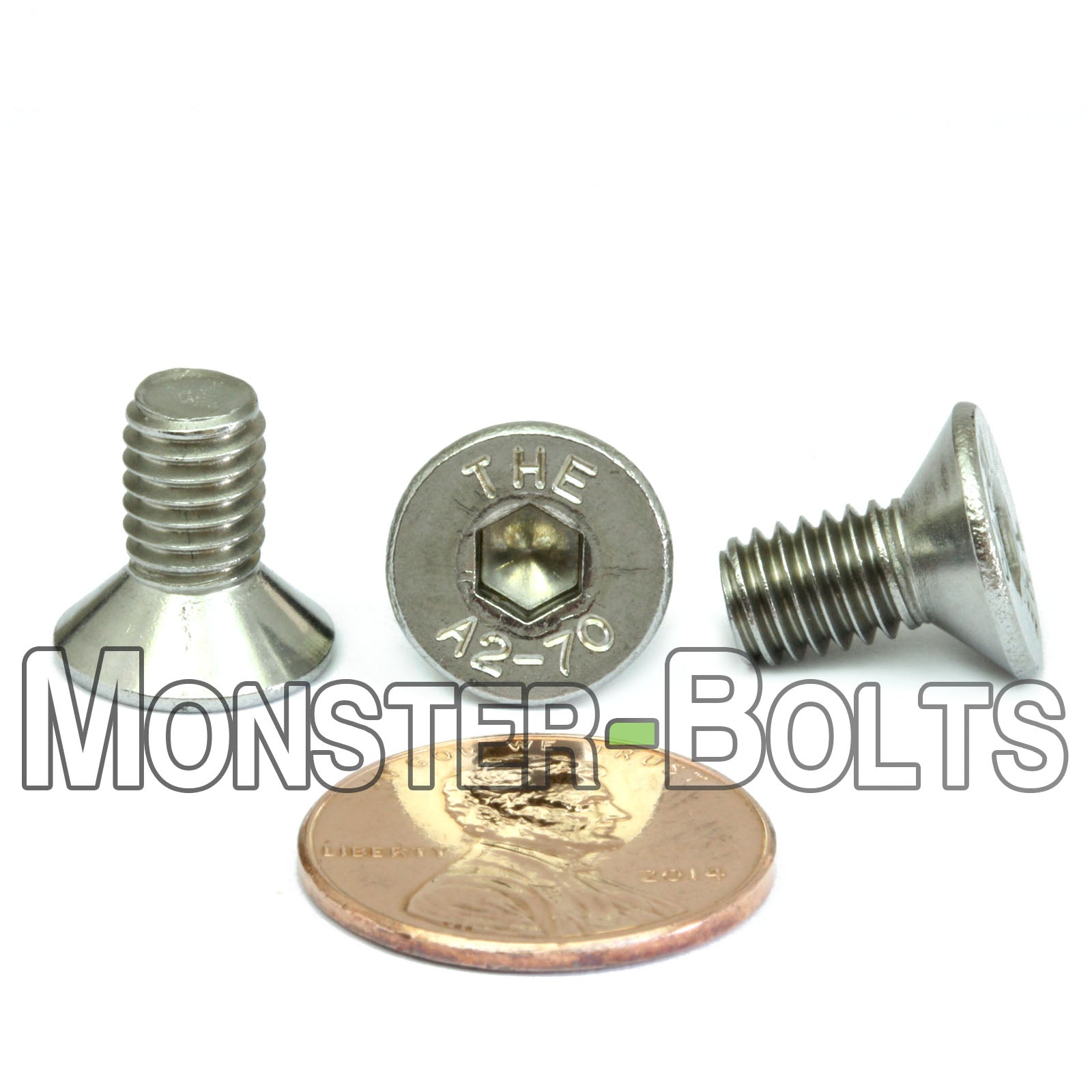 M6 Flat Head Socket Cap screws, Stainless Steel A2 (18-8)