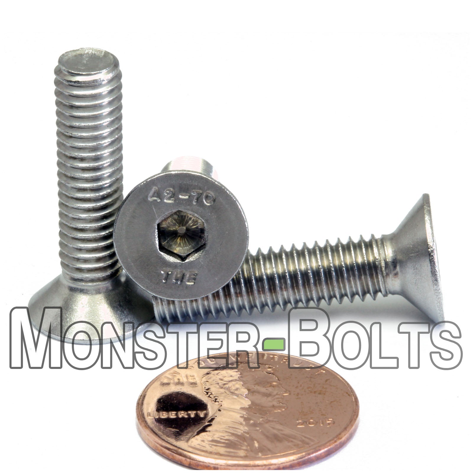 M6 Flat Head Socket Cap screws, Stainless Steel A2 (18-8)