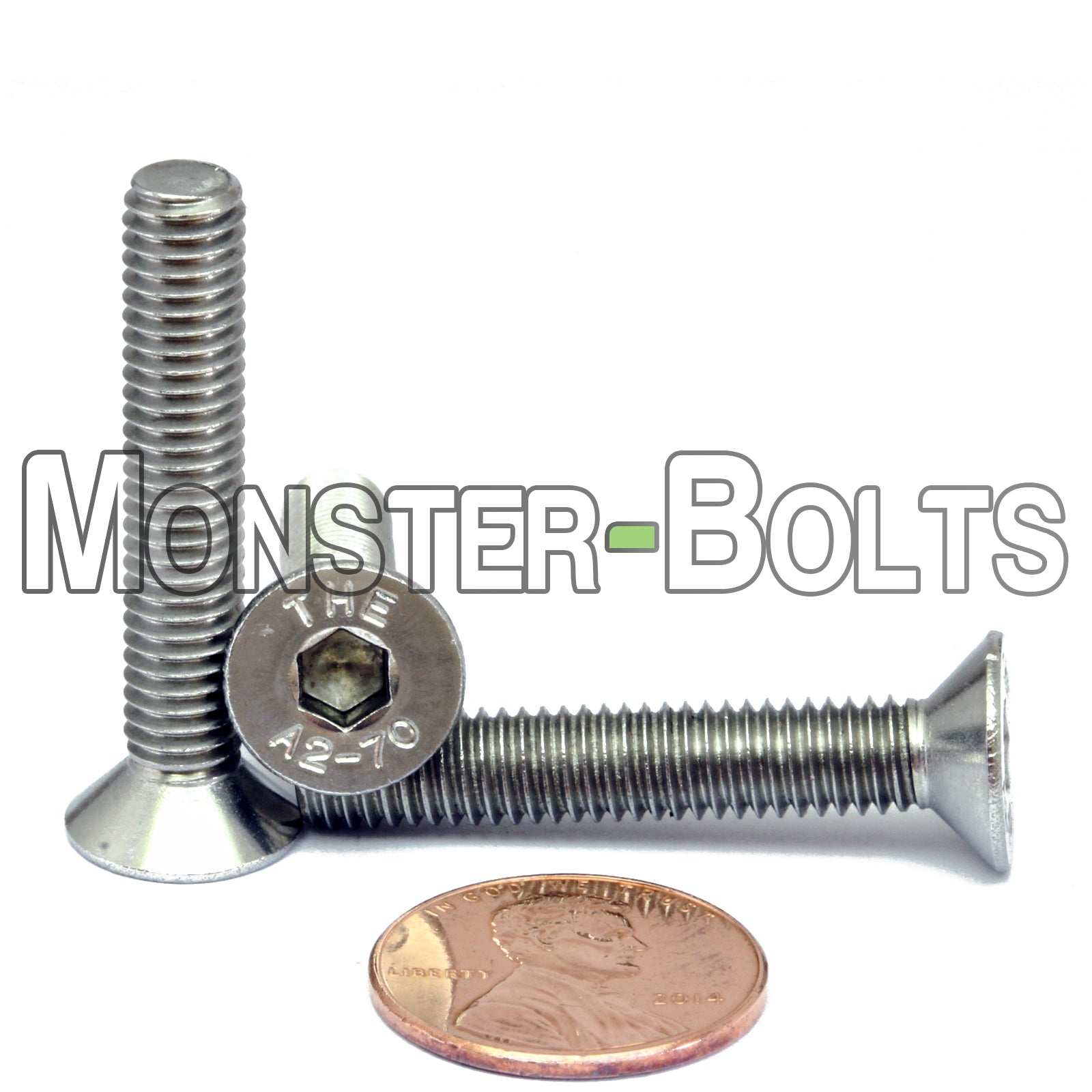 M6 Flat Head Socket Cap screws, Stainless Steel A2 (18-8)