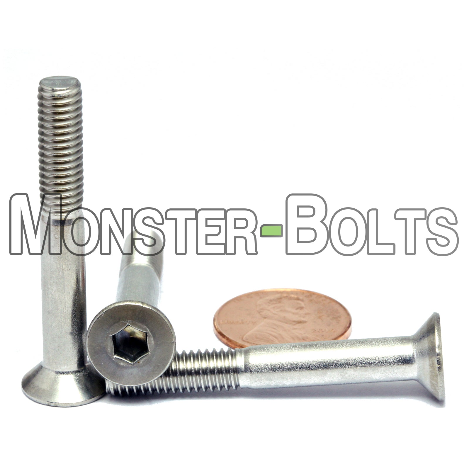 M6 Flat Head Socket Cap screws, Stainless Steel A2 (18-8)