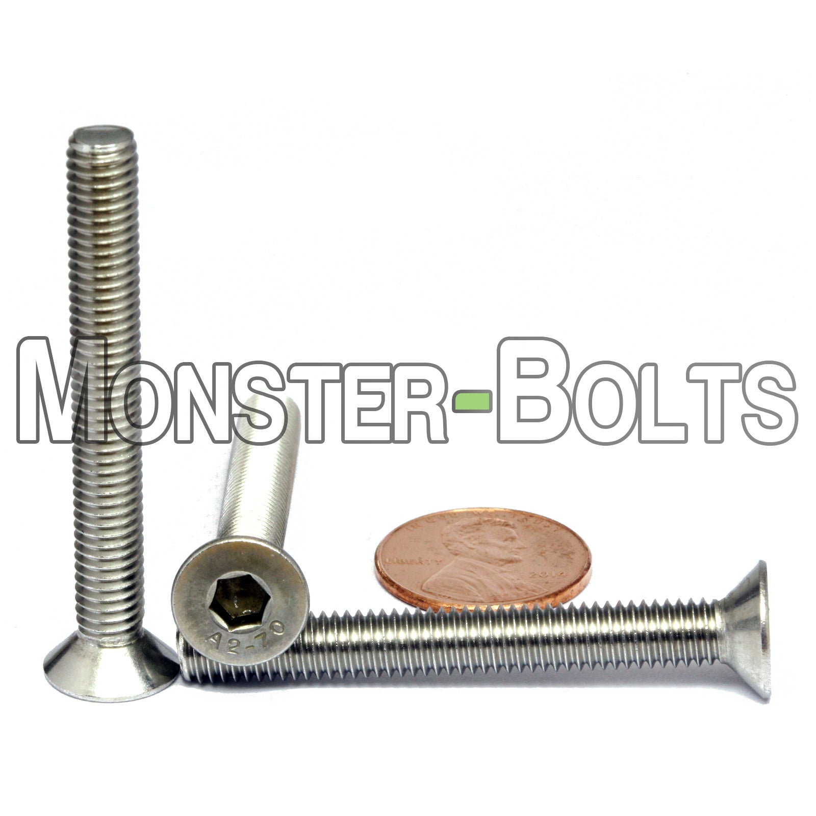 M6 Flat Head Socket Cap screws, Stainless Steel A2 (18-8)