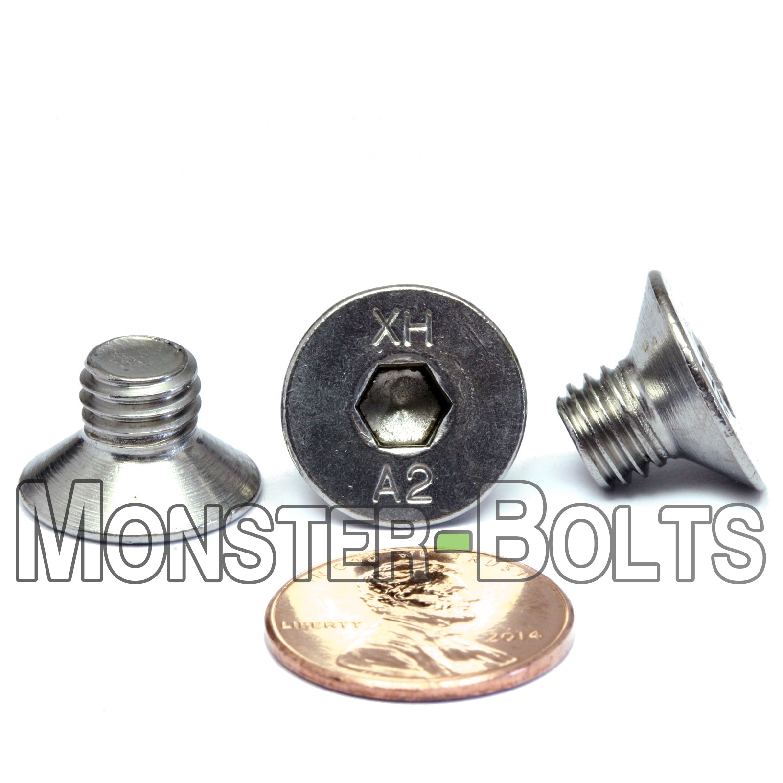 M8 Flat Head Socket Cap screws, Stainless Steel A2 (18-8)