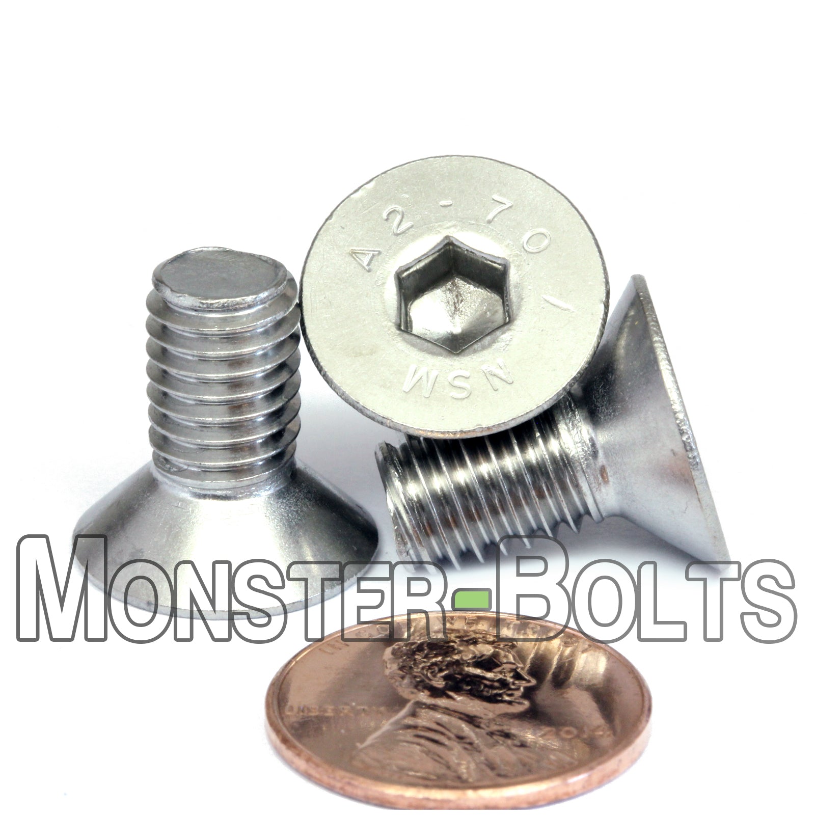 M8 Flat Head Socket Cap screws, Stainless Steel A2 (18-8)