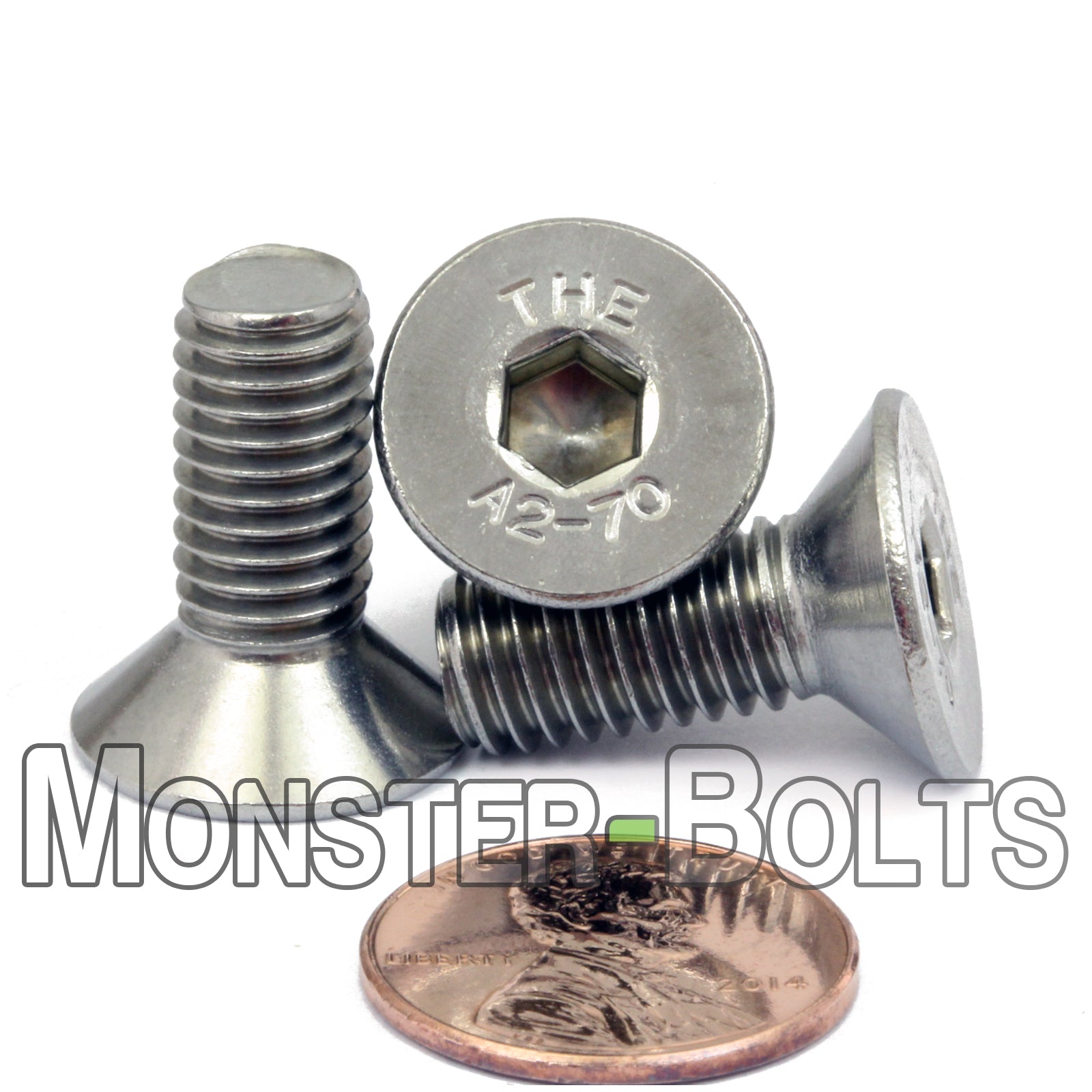 M8 Flat Head Socket Cap screws, Stainless Steel A2 (18-8)