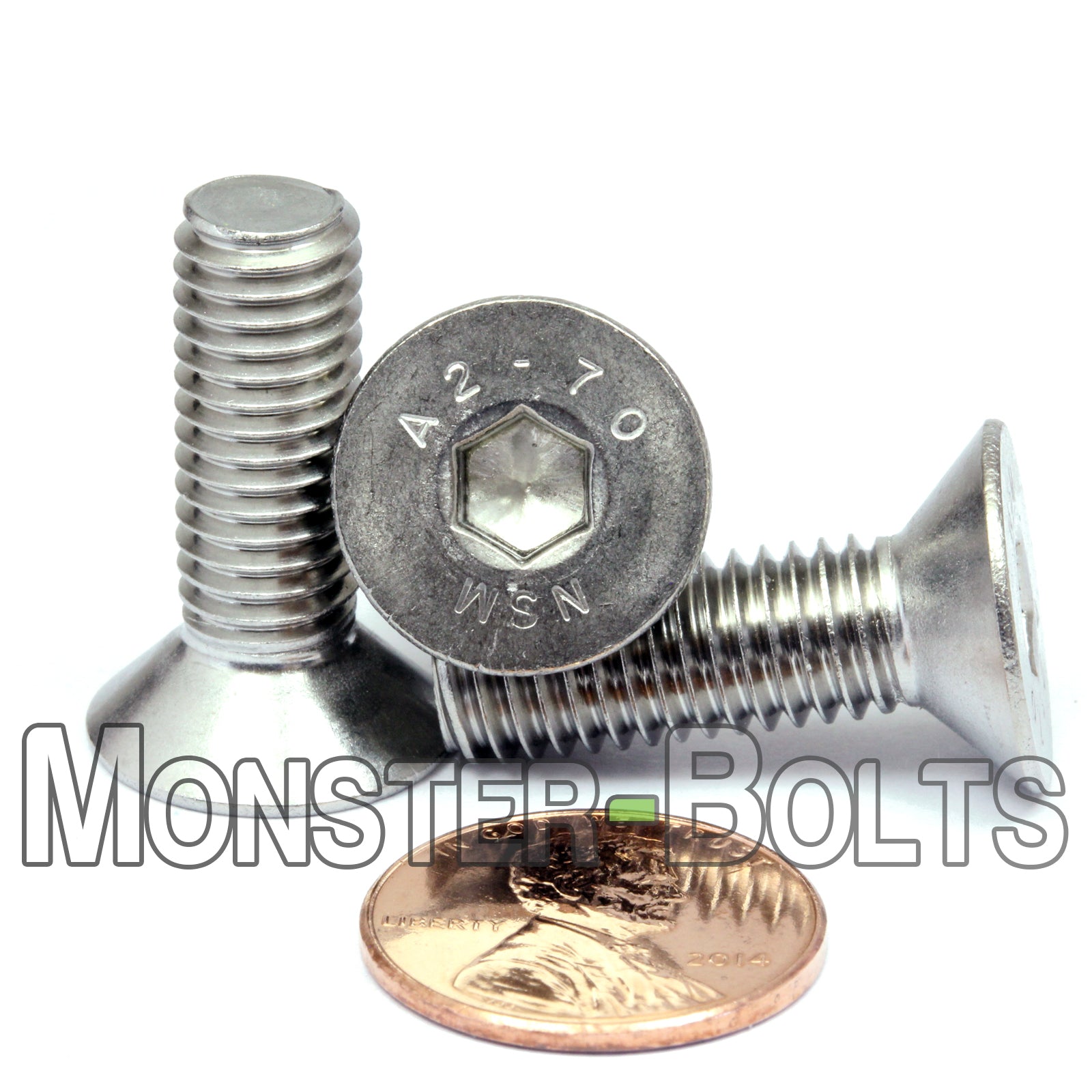 M8 Flat Head Socket Cap screws, Stainless Steel A2 (18-8)