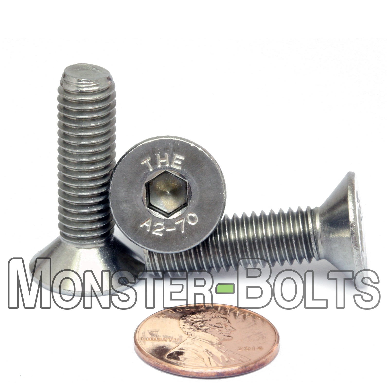 M8 Flat Head Socket Cap screws, Stainless Steel A2 (18-8)