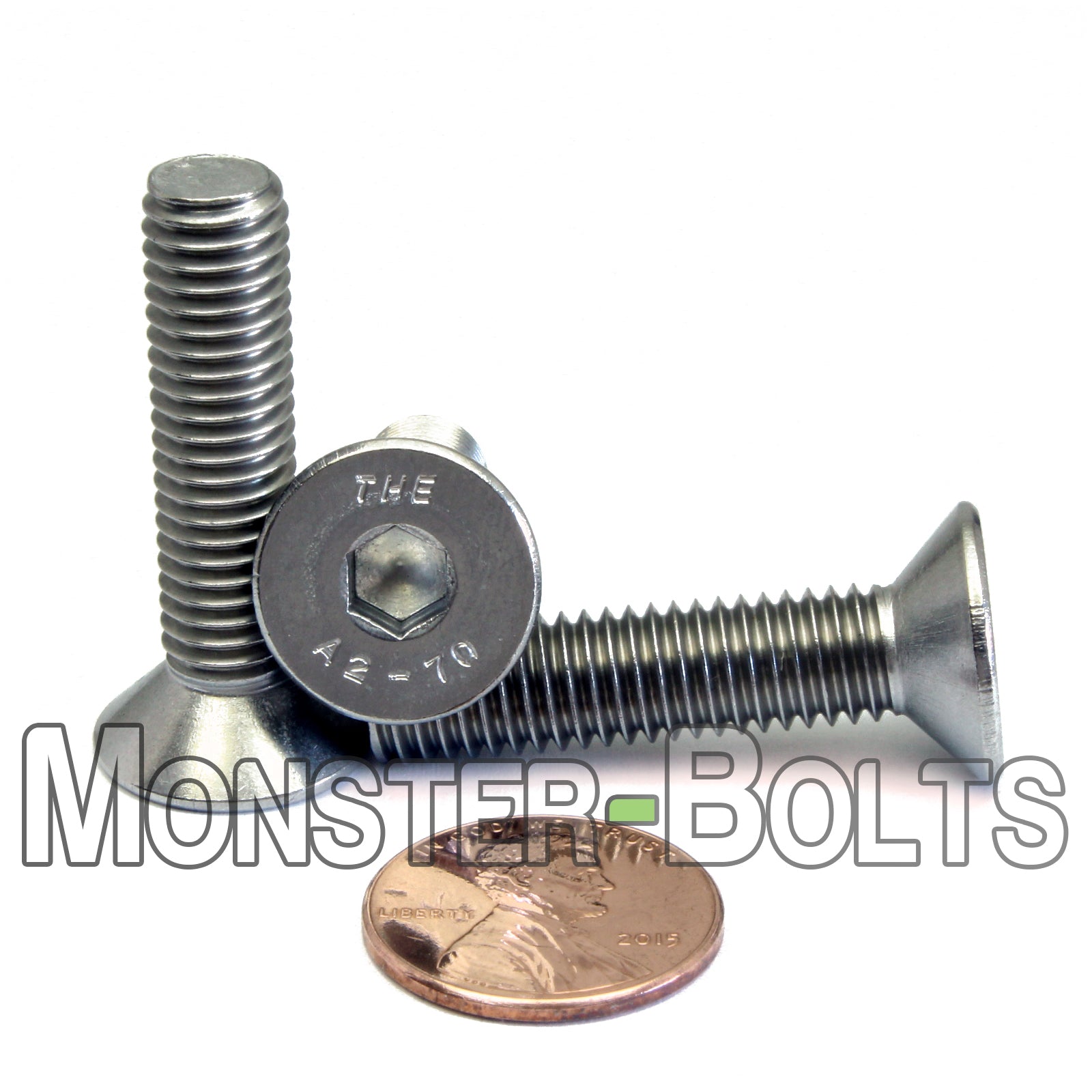 M8 Flat Head Socket Cap screws, Stainless Steel A2 (18-8)